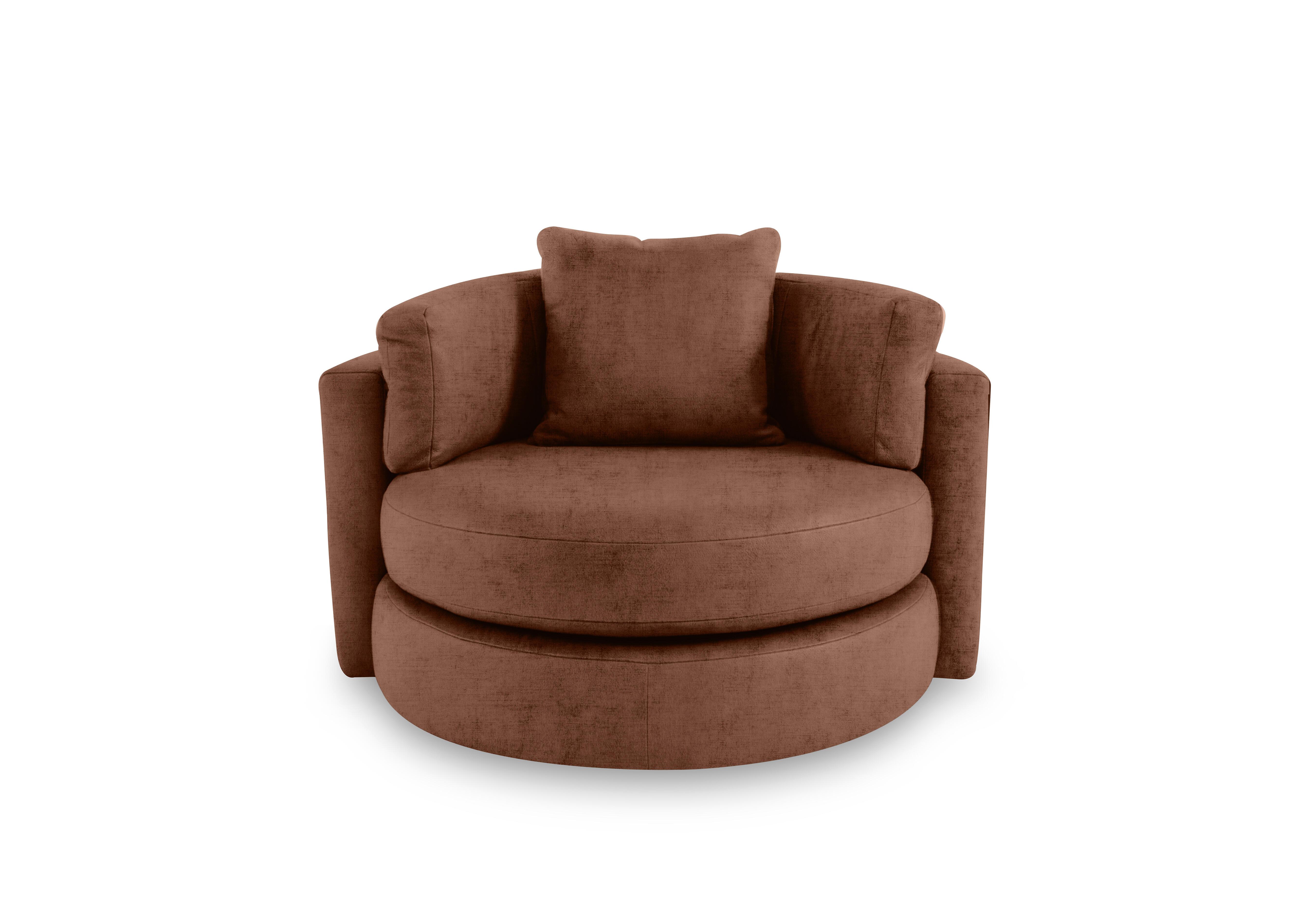 Primrose Swivel Chair in Dion Brandy on Furniture Village
