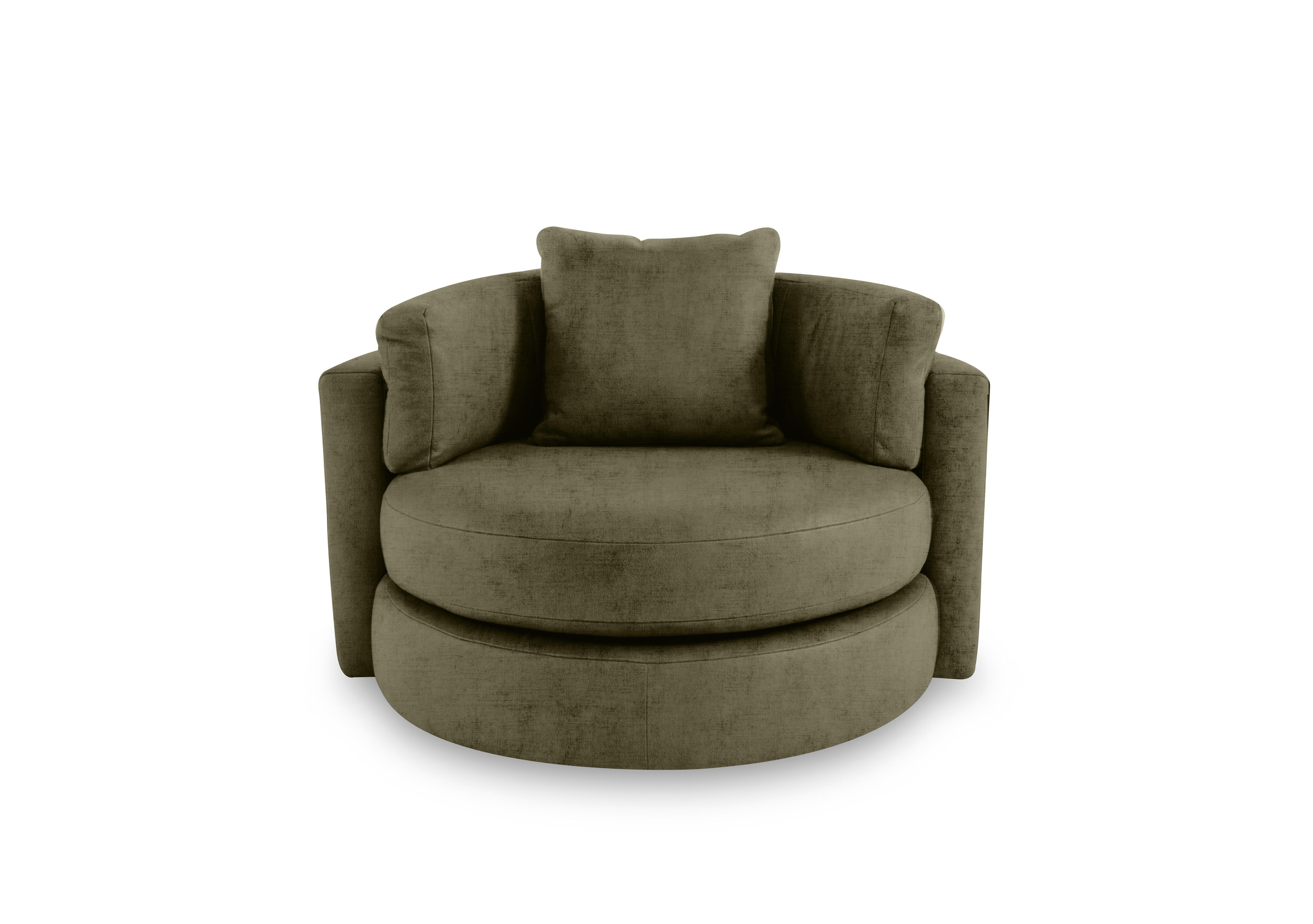 Primrose Swivel Chair in Dion Olive on Furniture Village
