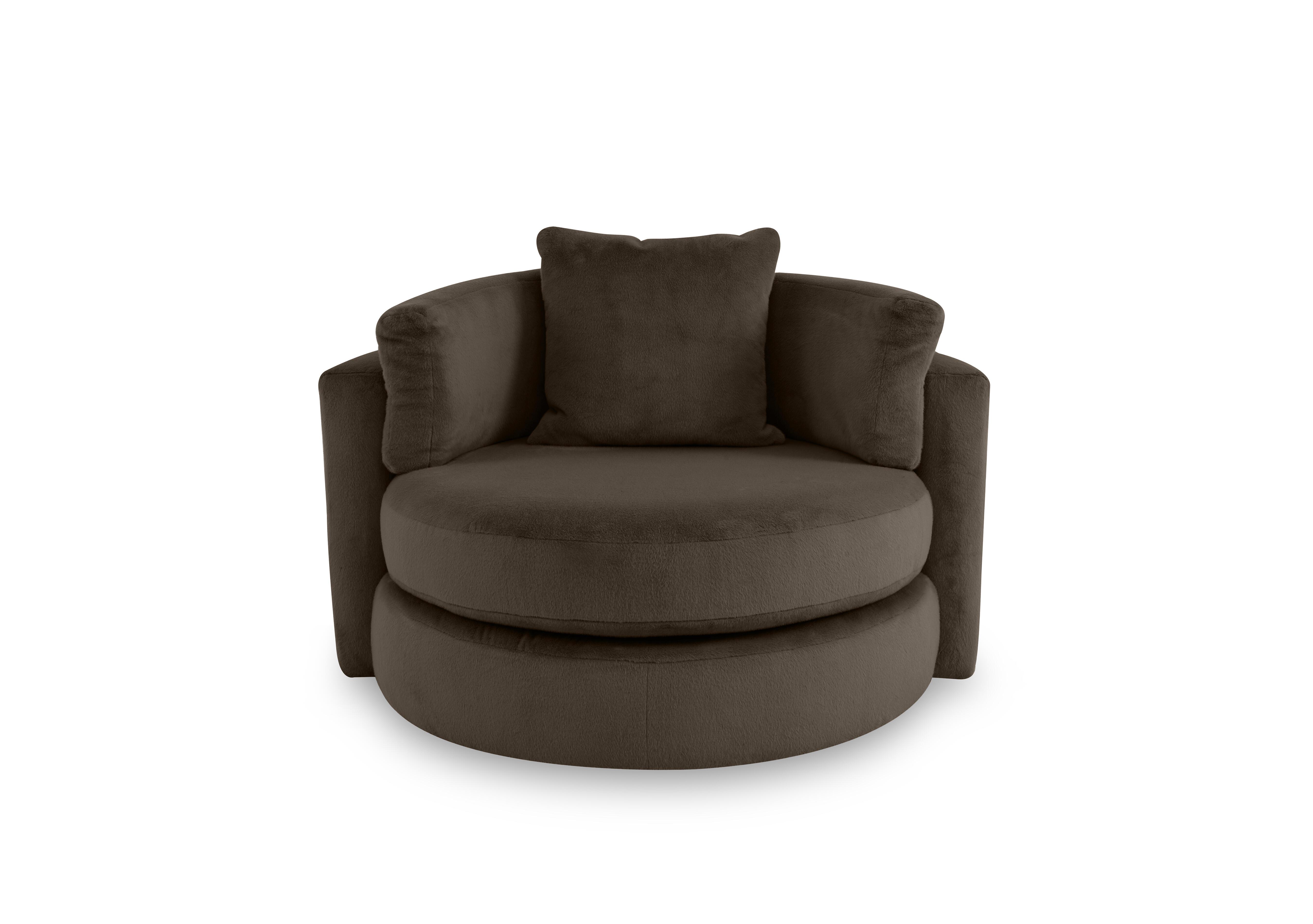 Primrose Swivel Chair in Lynx Cocoa on Furniture Village