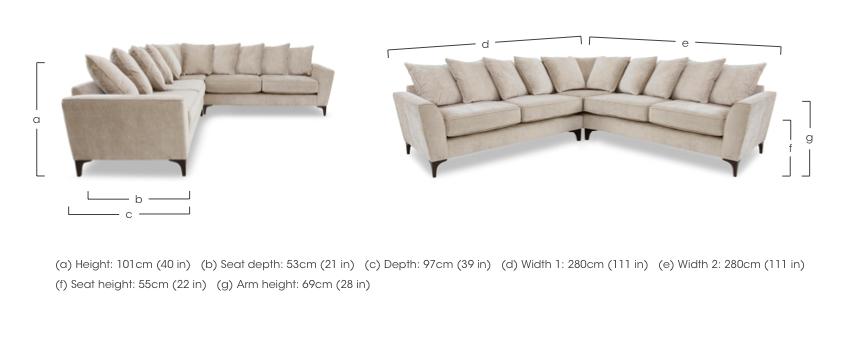 Primrose Large Scatter Back Corner Sofa in  on Furniture Village