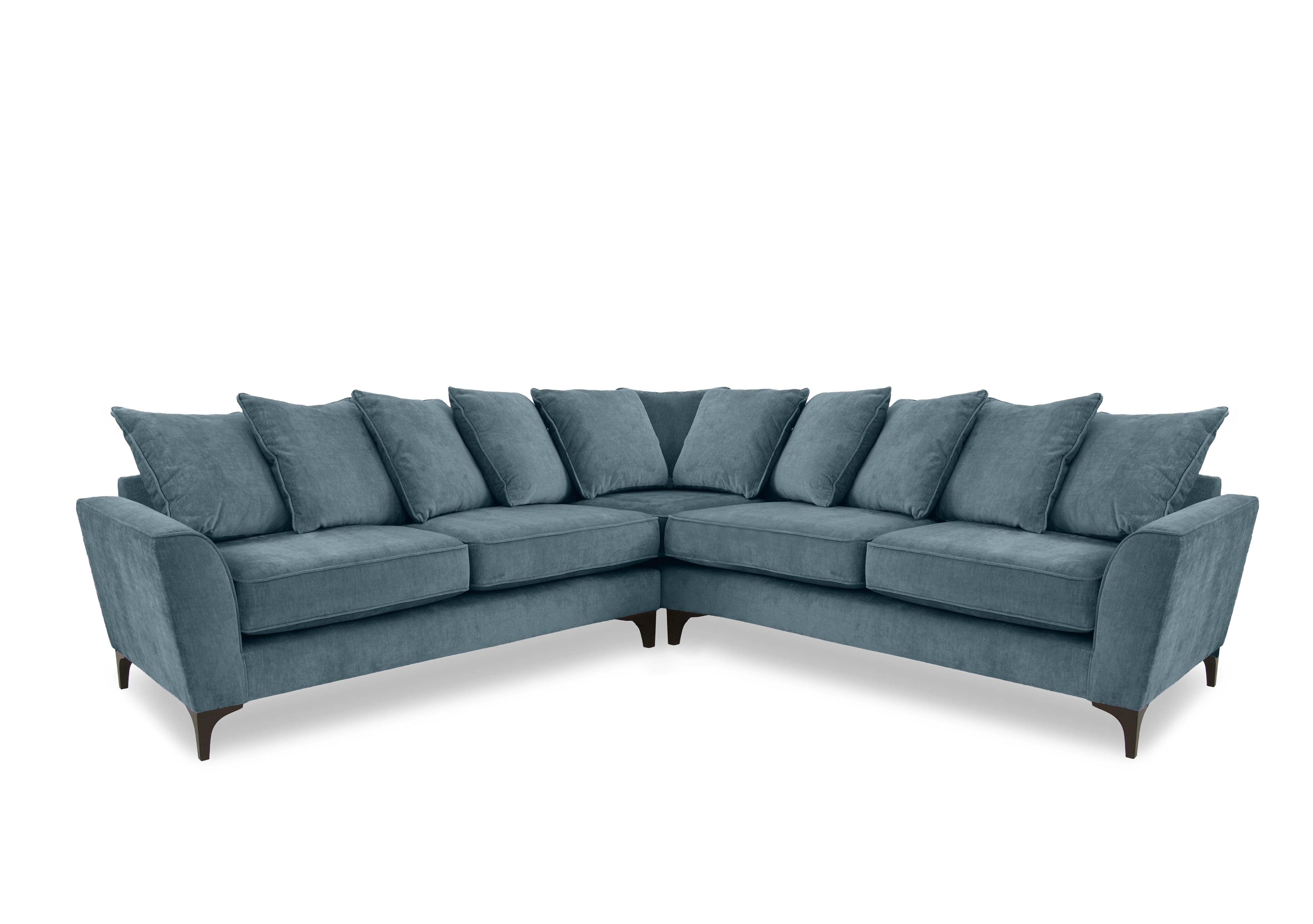 Primrose Large Scatter Back Corner Sofa in Dion Capri Dk Ft on Furniture Village