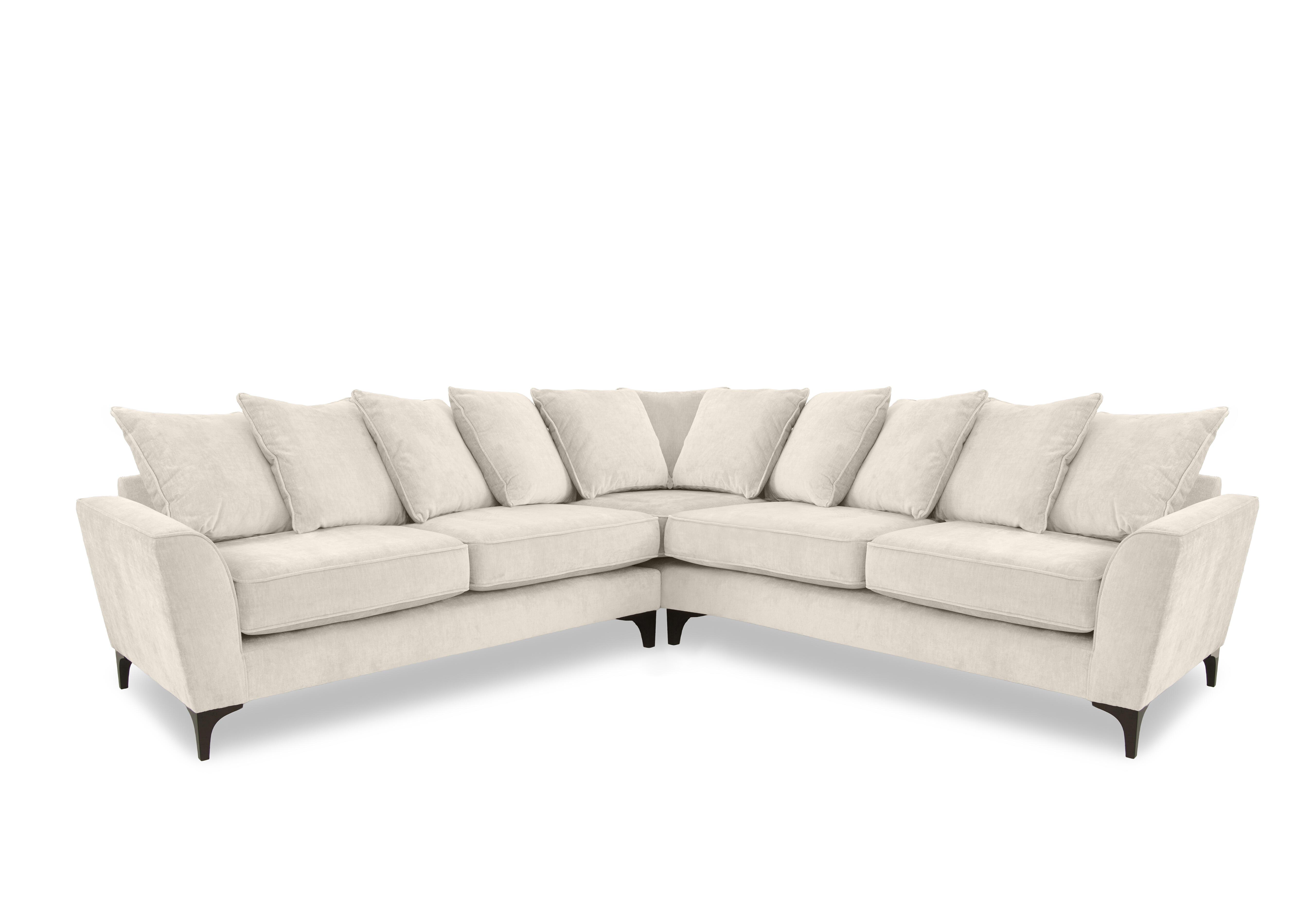 Primrose Large Scatter Back Corner Sofa in Dion Ghost Dk Ft on Furniture Village