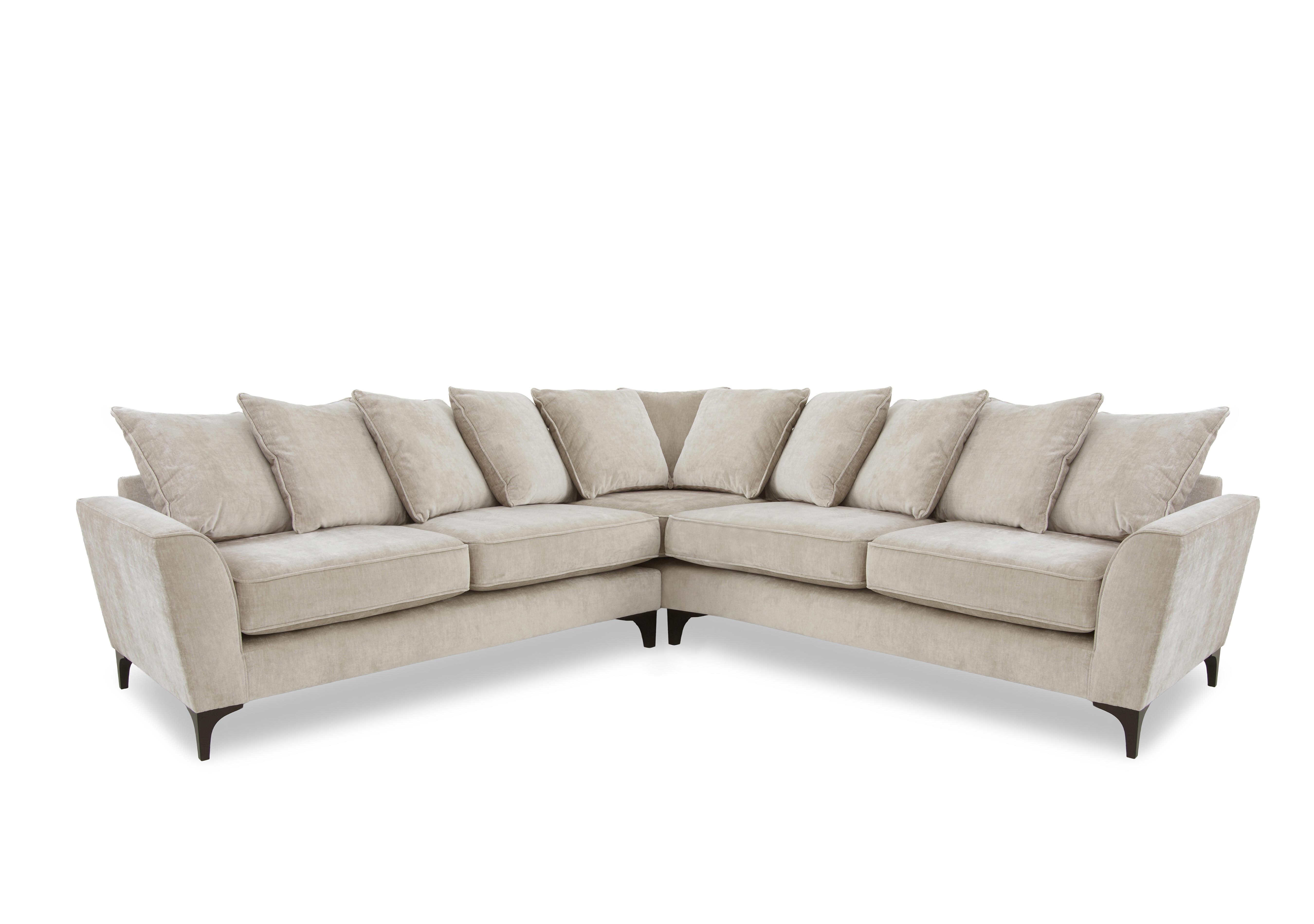 Primrose Large Scatter Back Corner Sofa in Dion Husk Dk Ft on Furniture Village