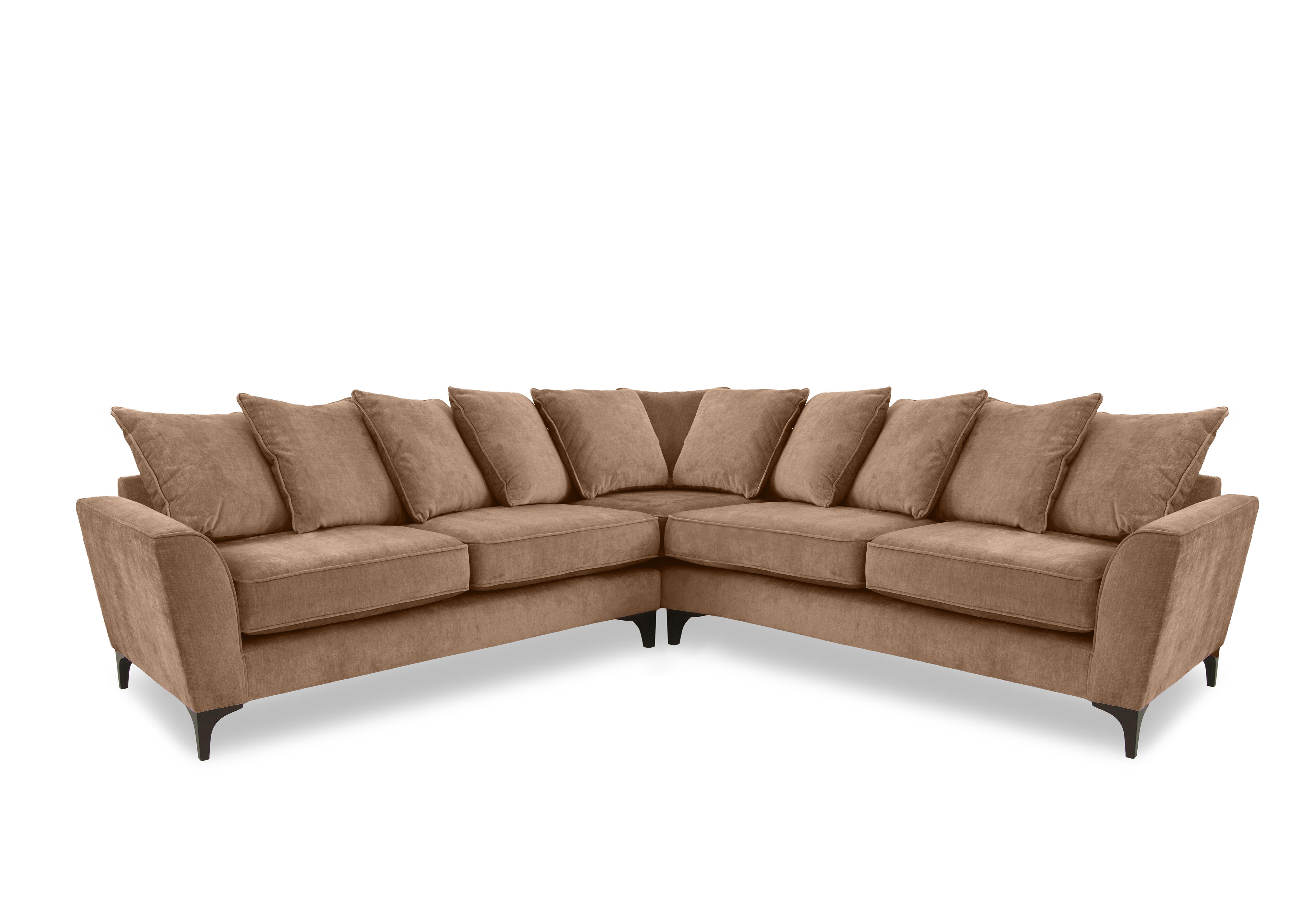Primrose Large Scatter Back Corner Sofa in Dion Peachy Dk Ft on Furniture Village