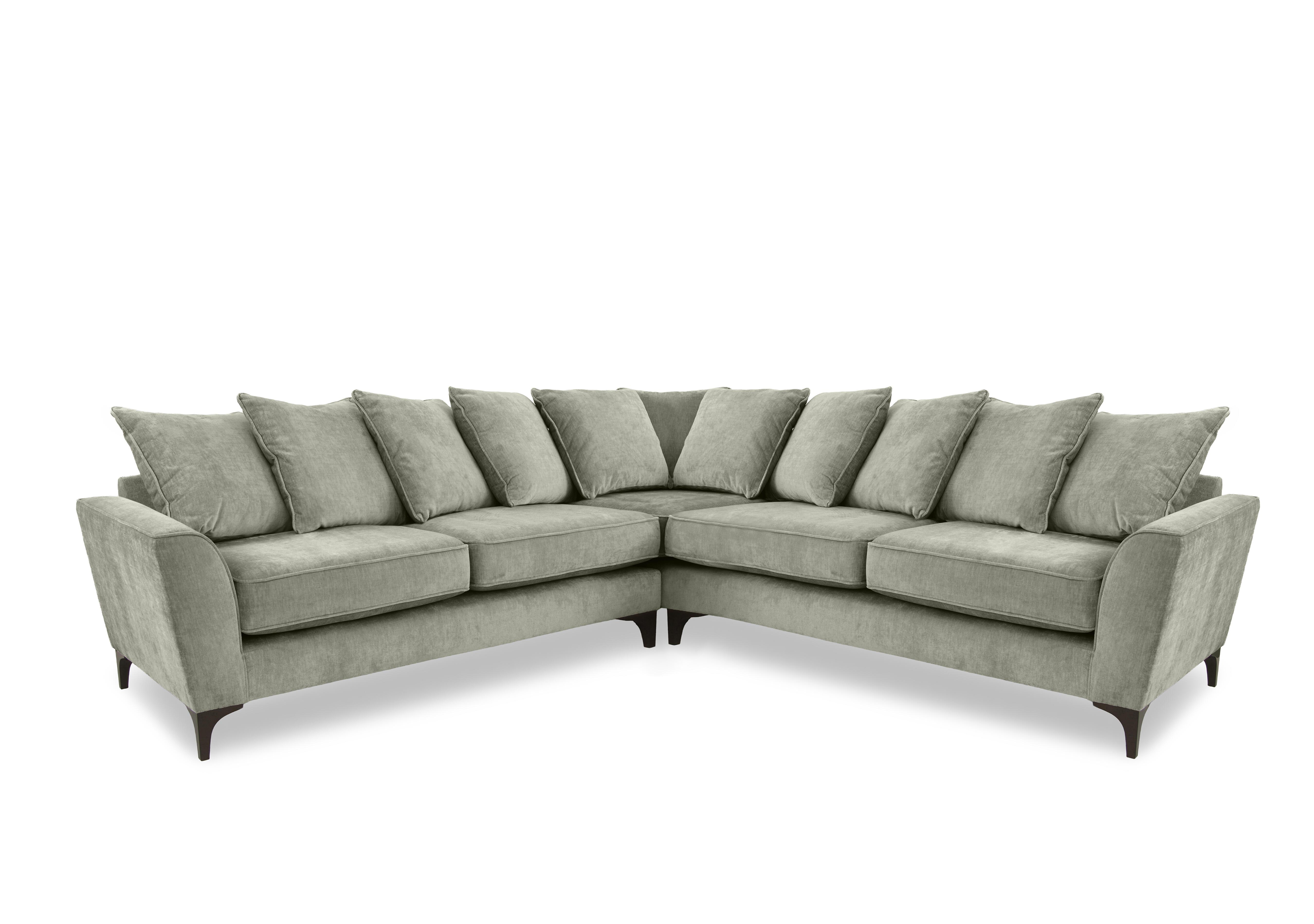 Primrose Large Scatter Back Corner Sofa in Dion Sage Dk Ft on Furniture Village