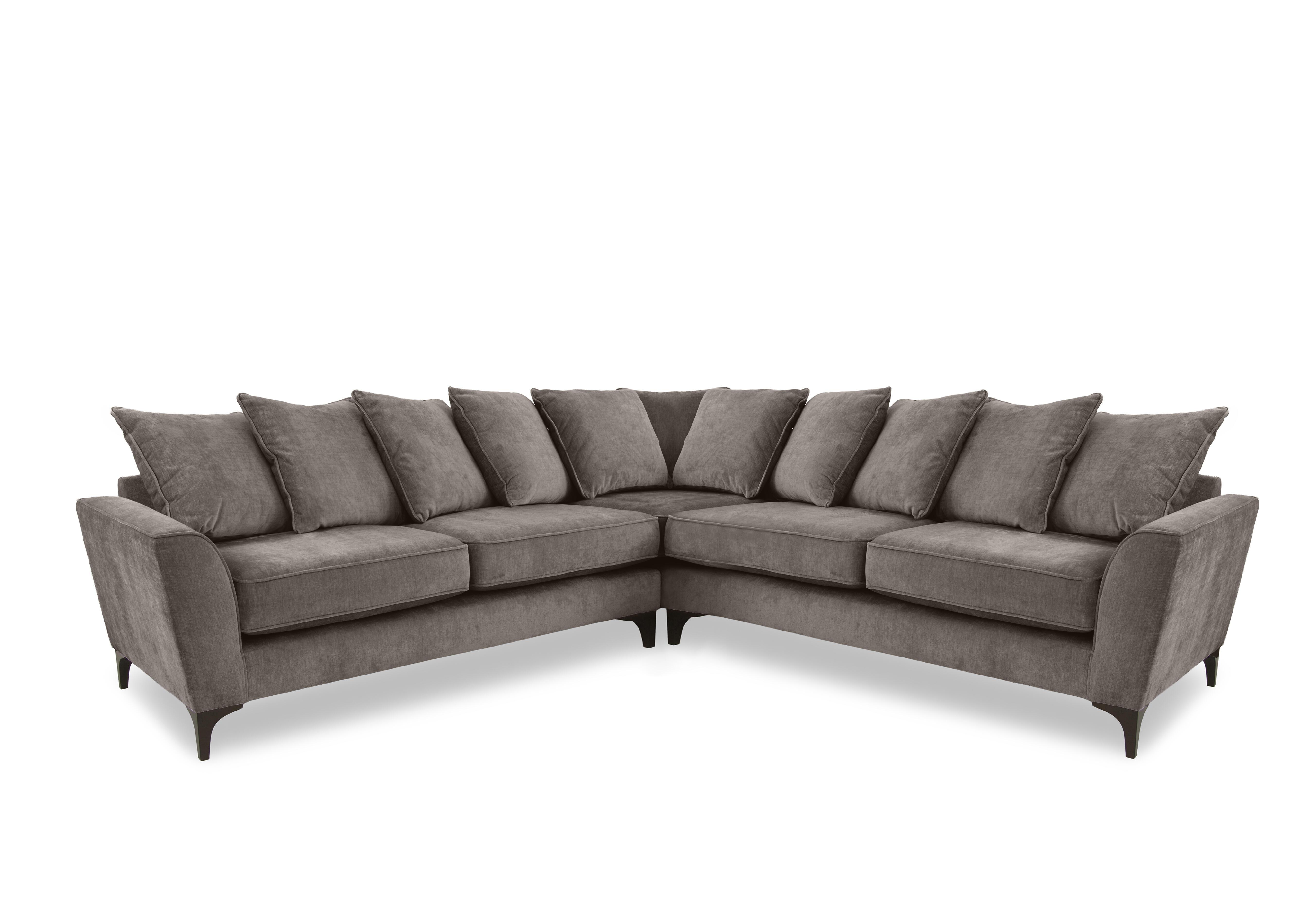 Primrose Large Scatter Back Corner Sofa in Dion Shadow Dk Ft on Furniture Village