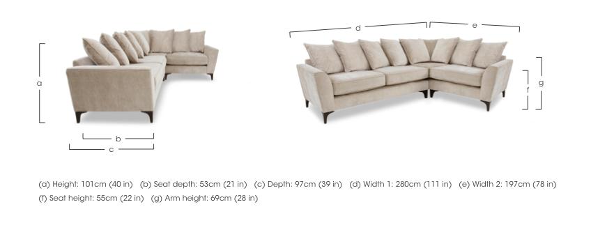 Primrose Small Scatter Back Corner Sofa in  on Furniture Village