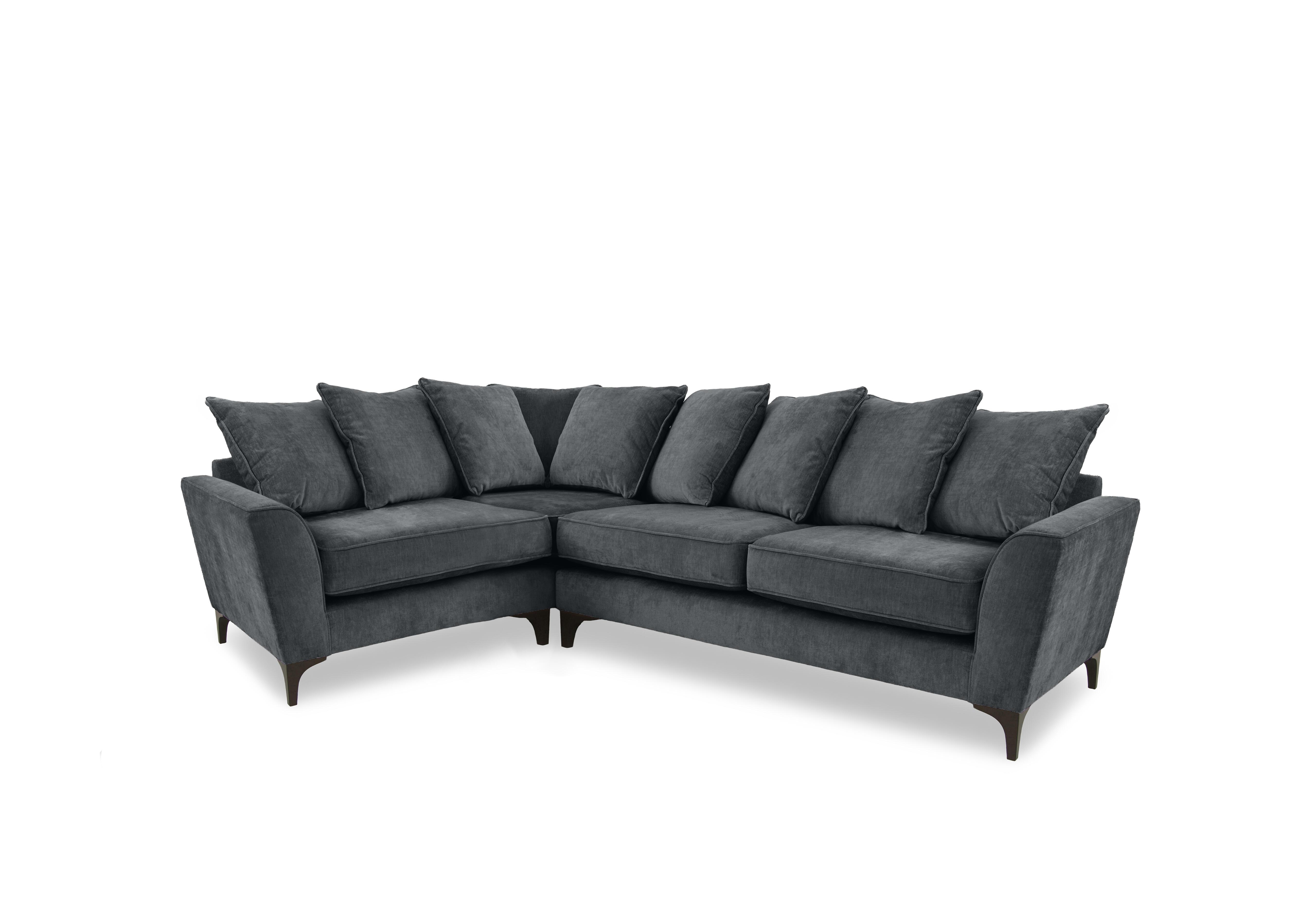 Primrose Small Scatter Back Corner Sofa in Dion Battleship Dk Ft on Furniture Village