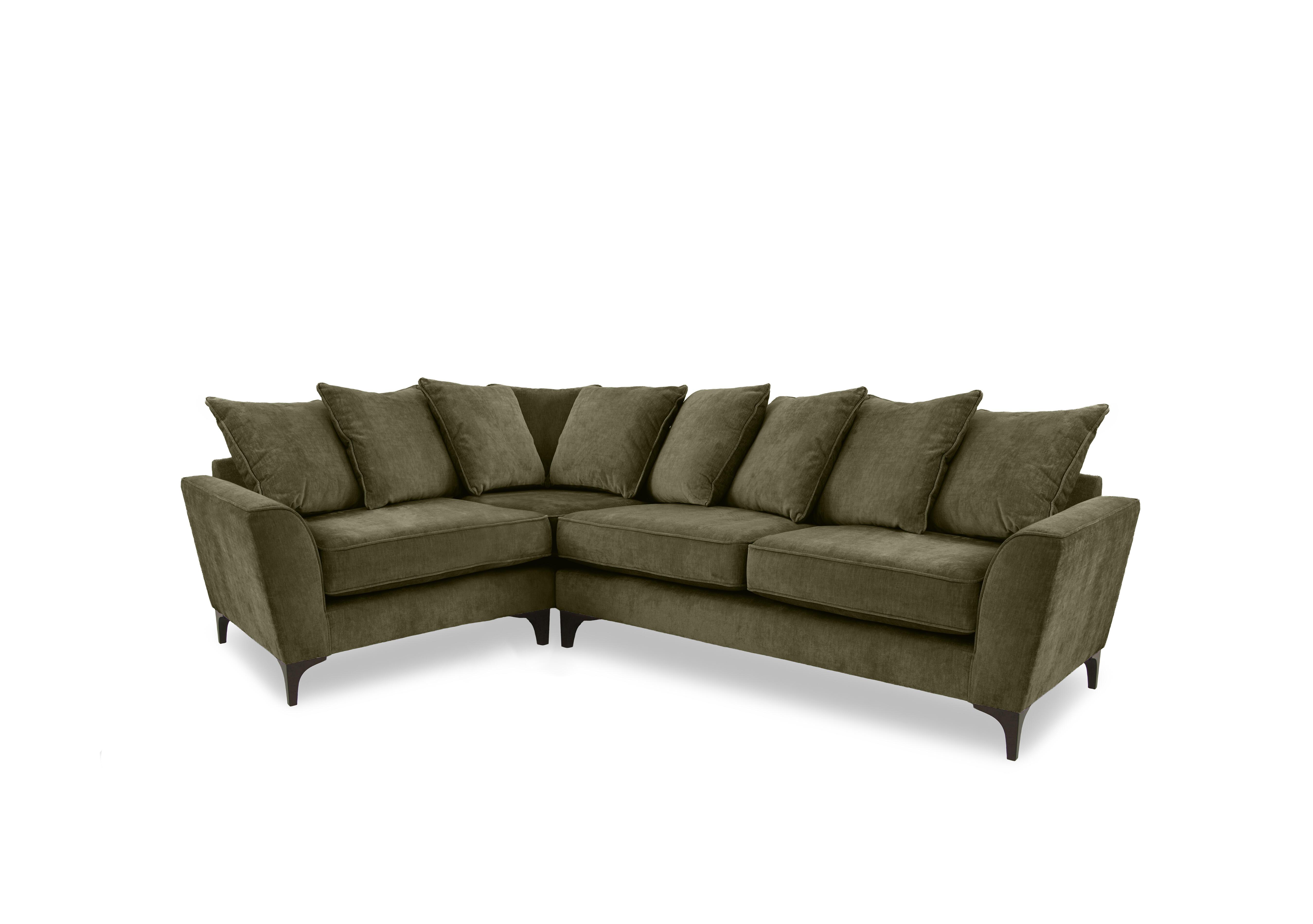 Primrose Small Scatter Back Corner Sofa in Dion Olive Dk Ft on Furniture Village