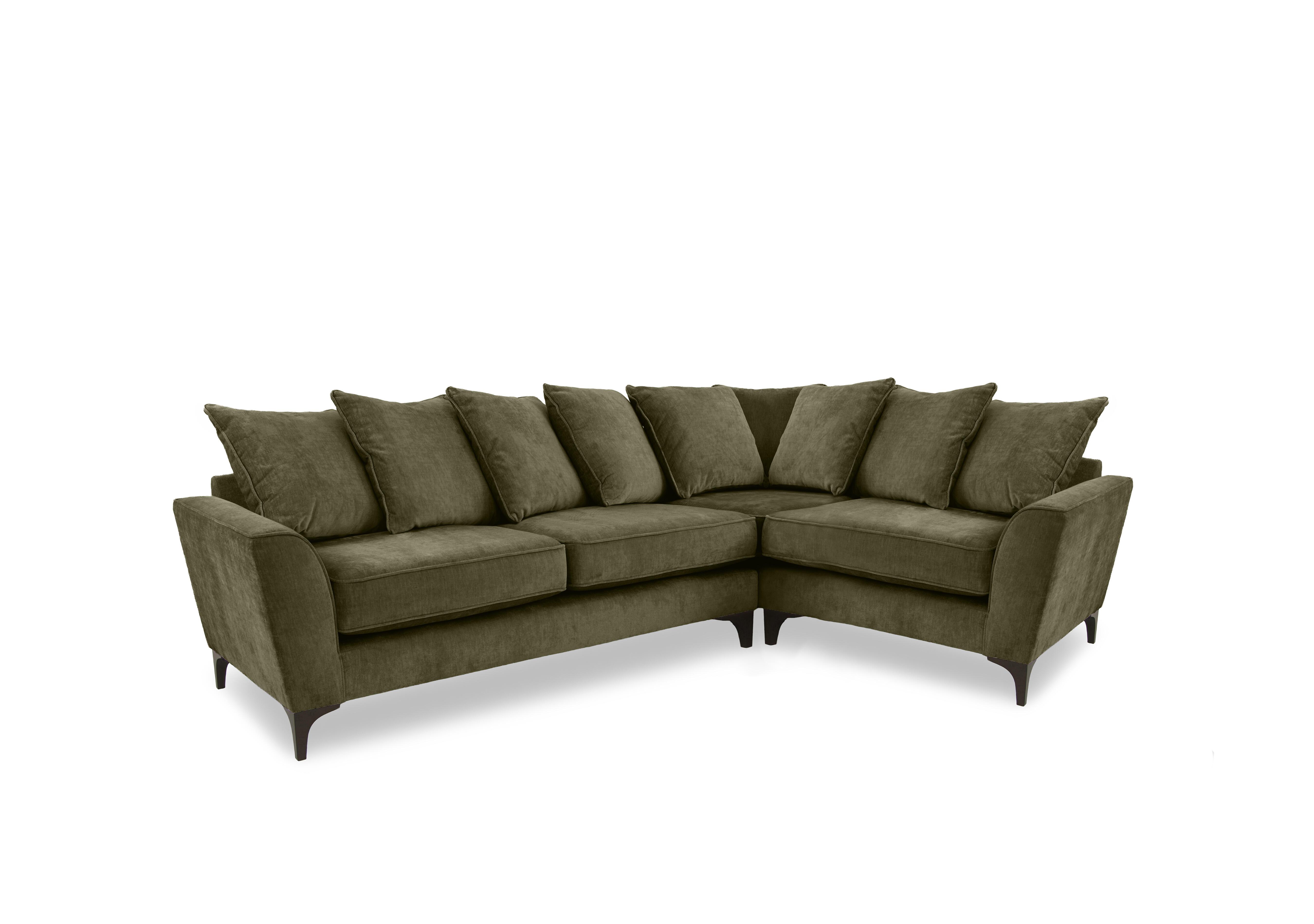 Primrose Small Scatter Back Corner Sofa in Dion Olive Dk Ft on Furniture Village