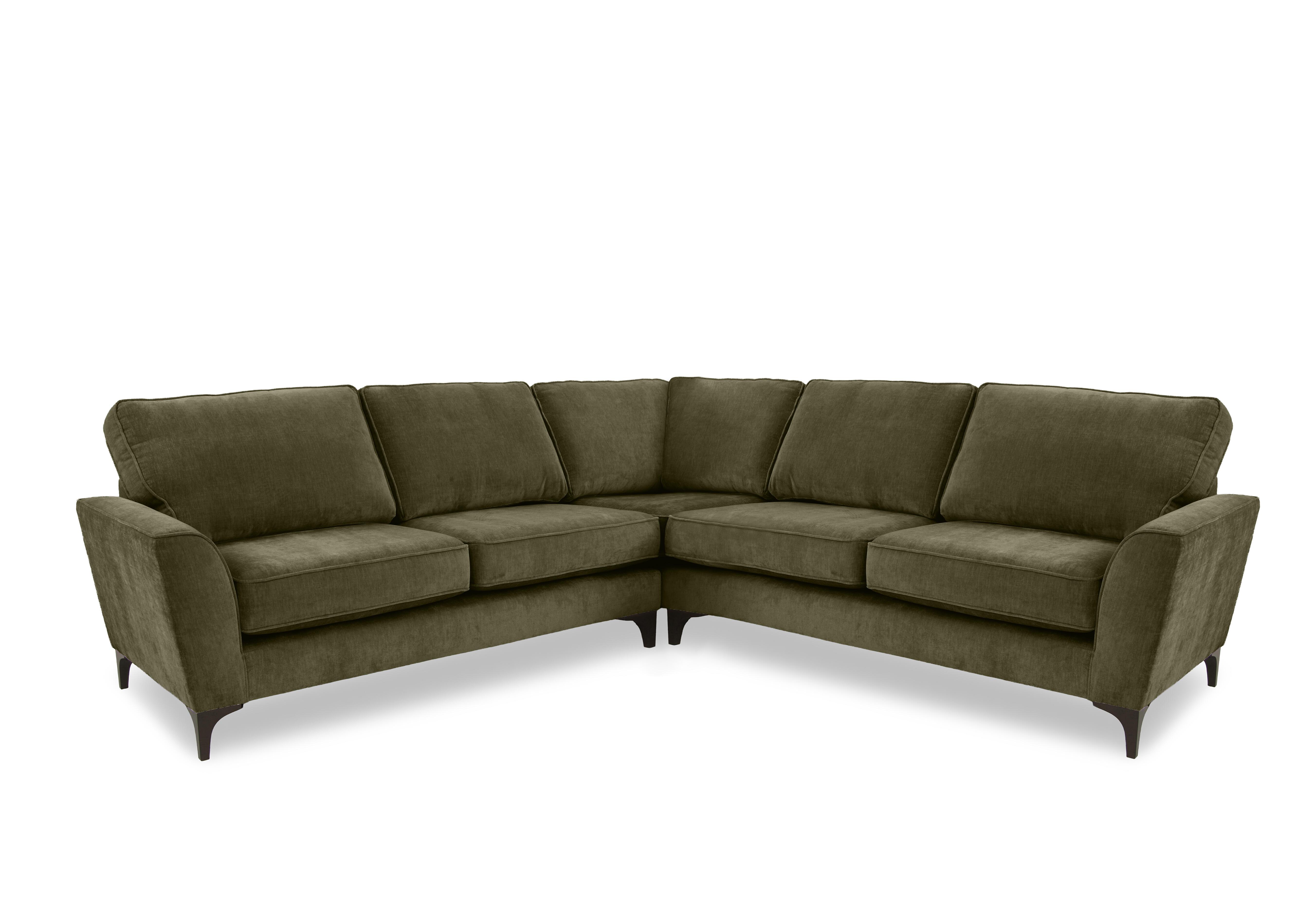 Primrose Large Classic Back Corner Sofa in Dion Olive Dk Ft on Furniture Village