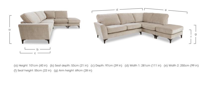 Primrose Classic Back Corner Sofa with Footstool in  on Furniture Village