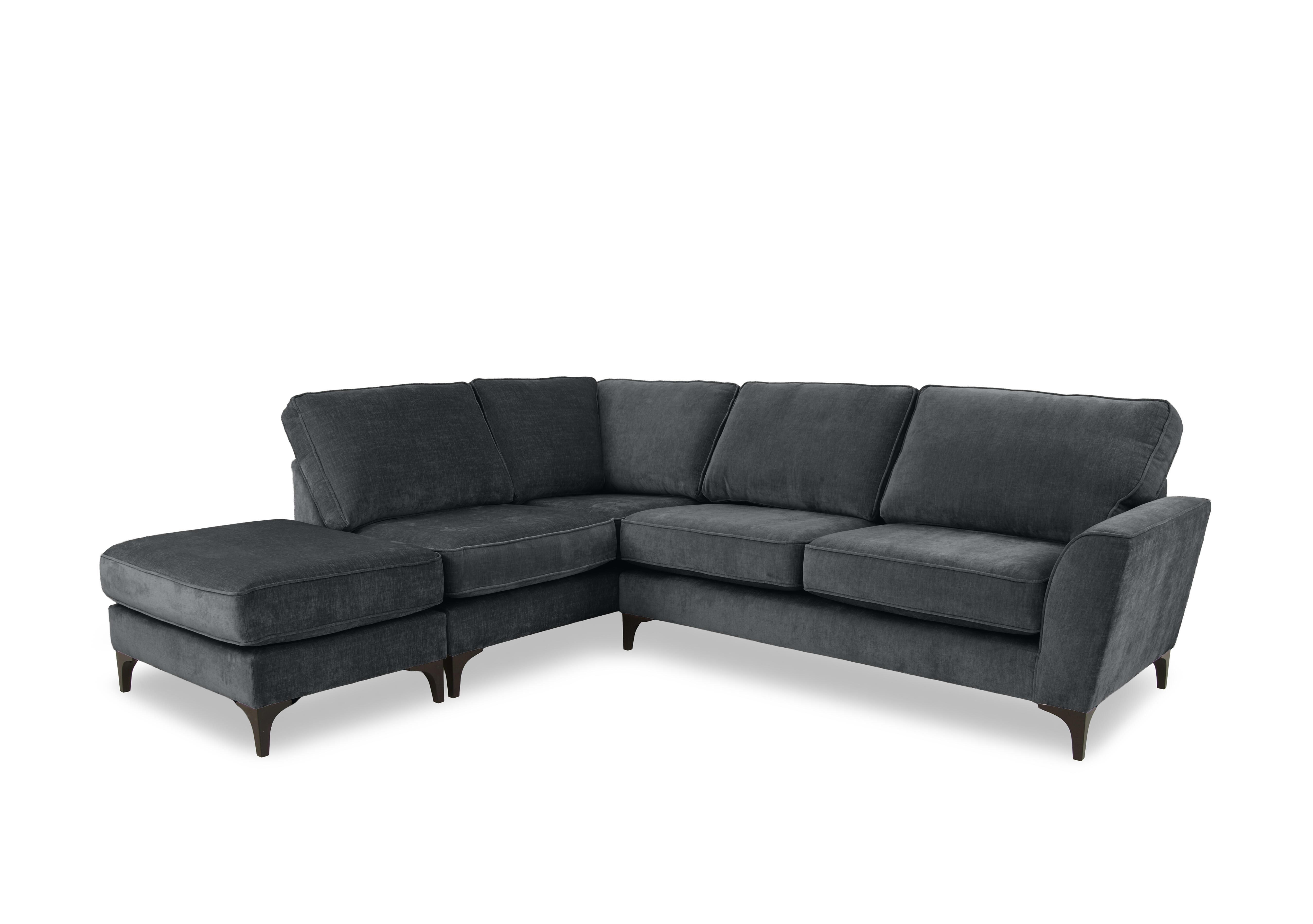 Primrose Classic Back Corner Sofa with Footstool in Dion Battleship Dk Ft on Furniture Village