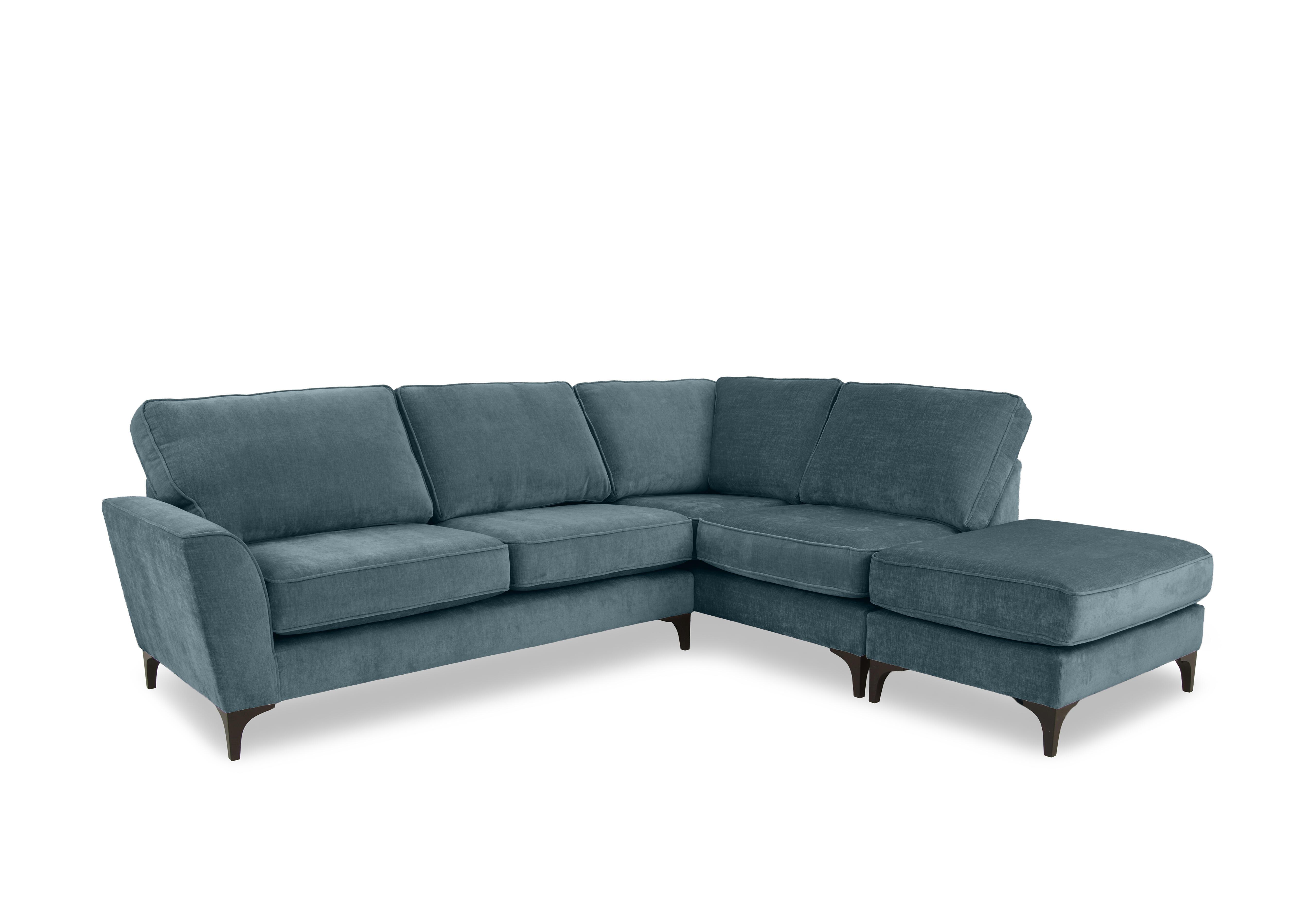Primrose Classic Back Corner Sofa with Footstool in Dion Capri Dk Ft on Furniture Village