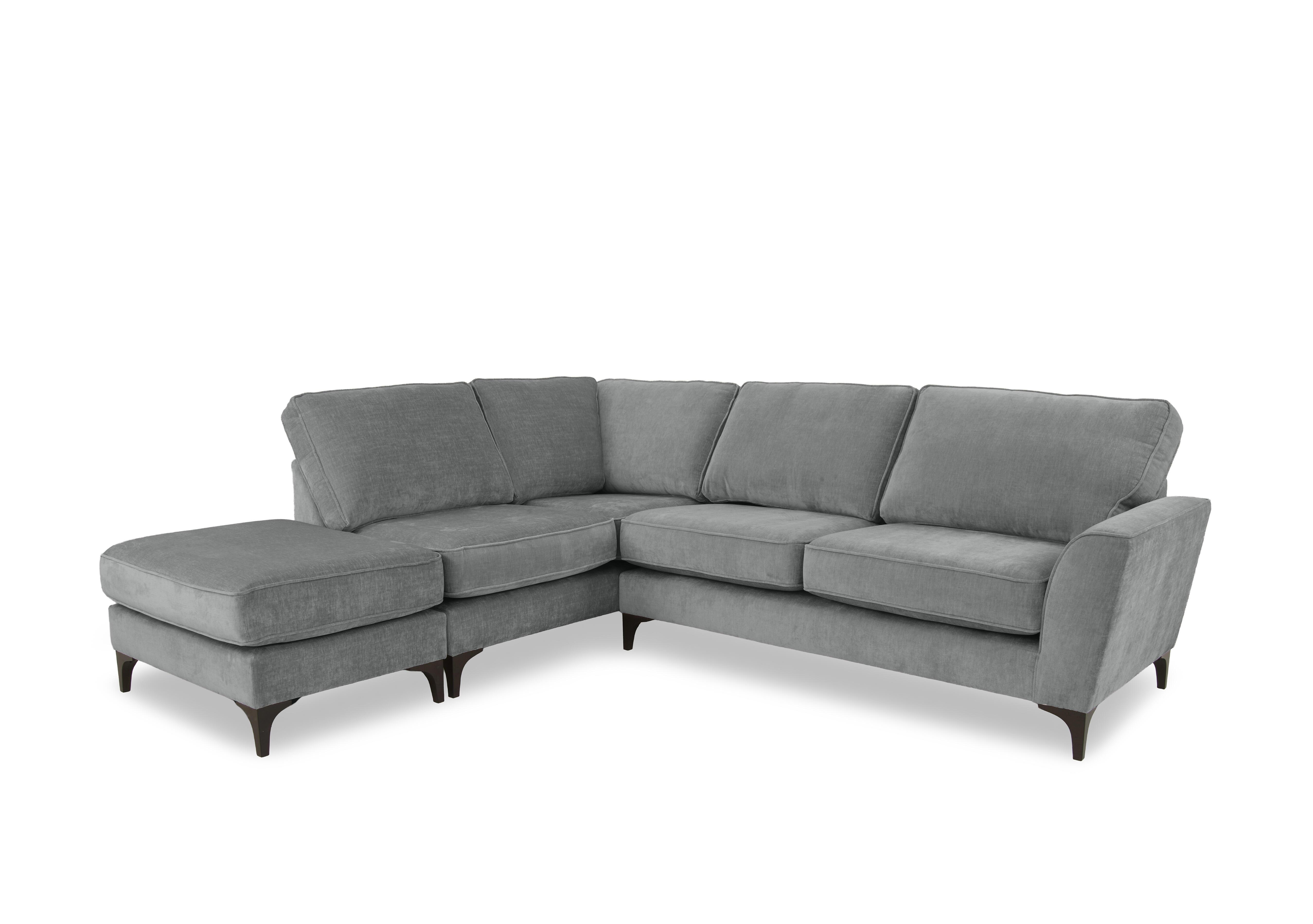 Primrose Classic Back Corner Sofa with Footstool in Dion Flagstone Dk Ft on Furniture Village