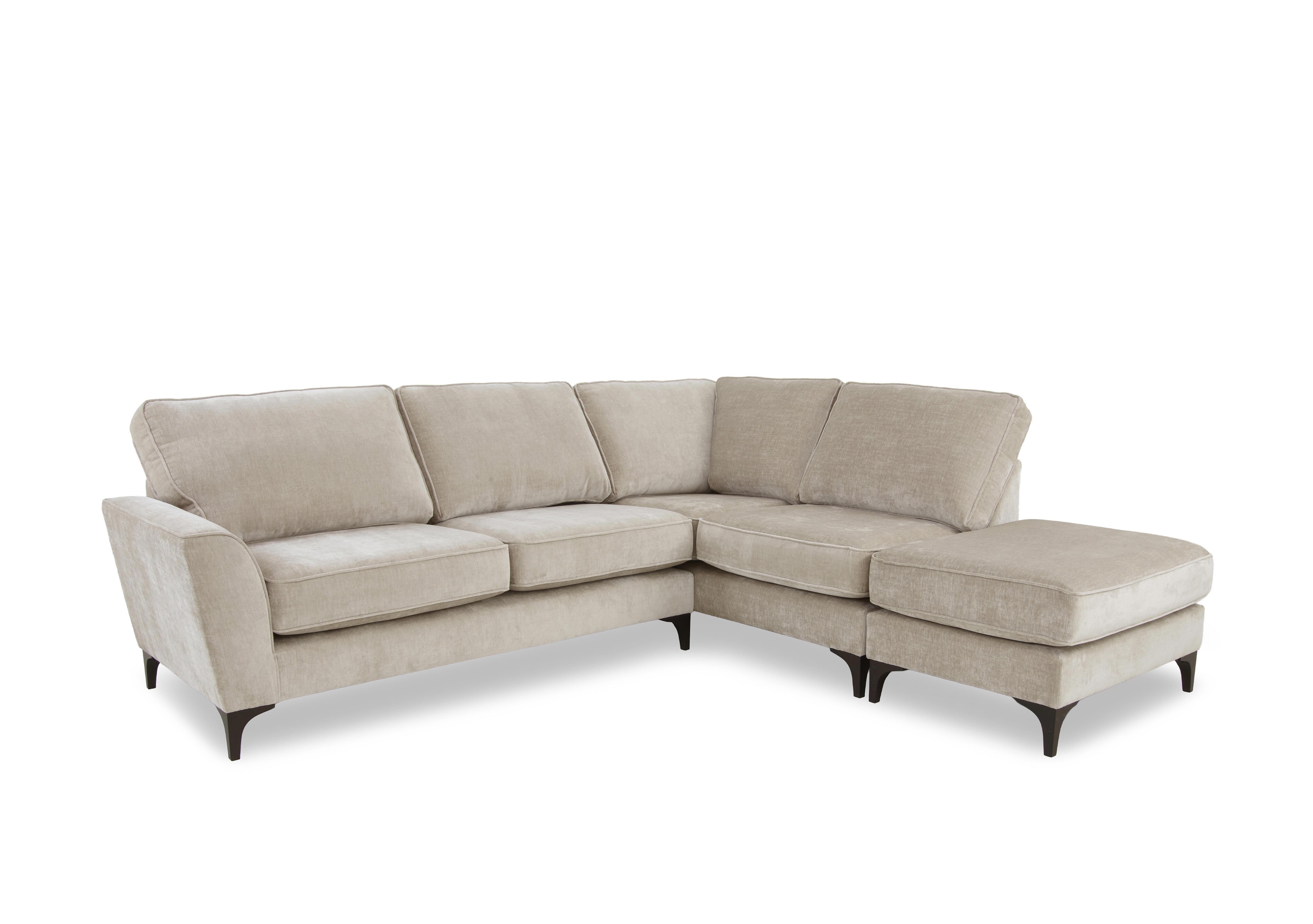 Primrose Classic Back Corner Sofa with Footstool in Dion Husk Dk Ft on Furniture Village