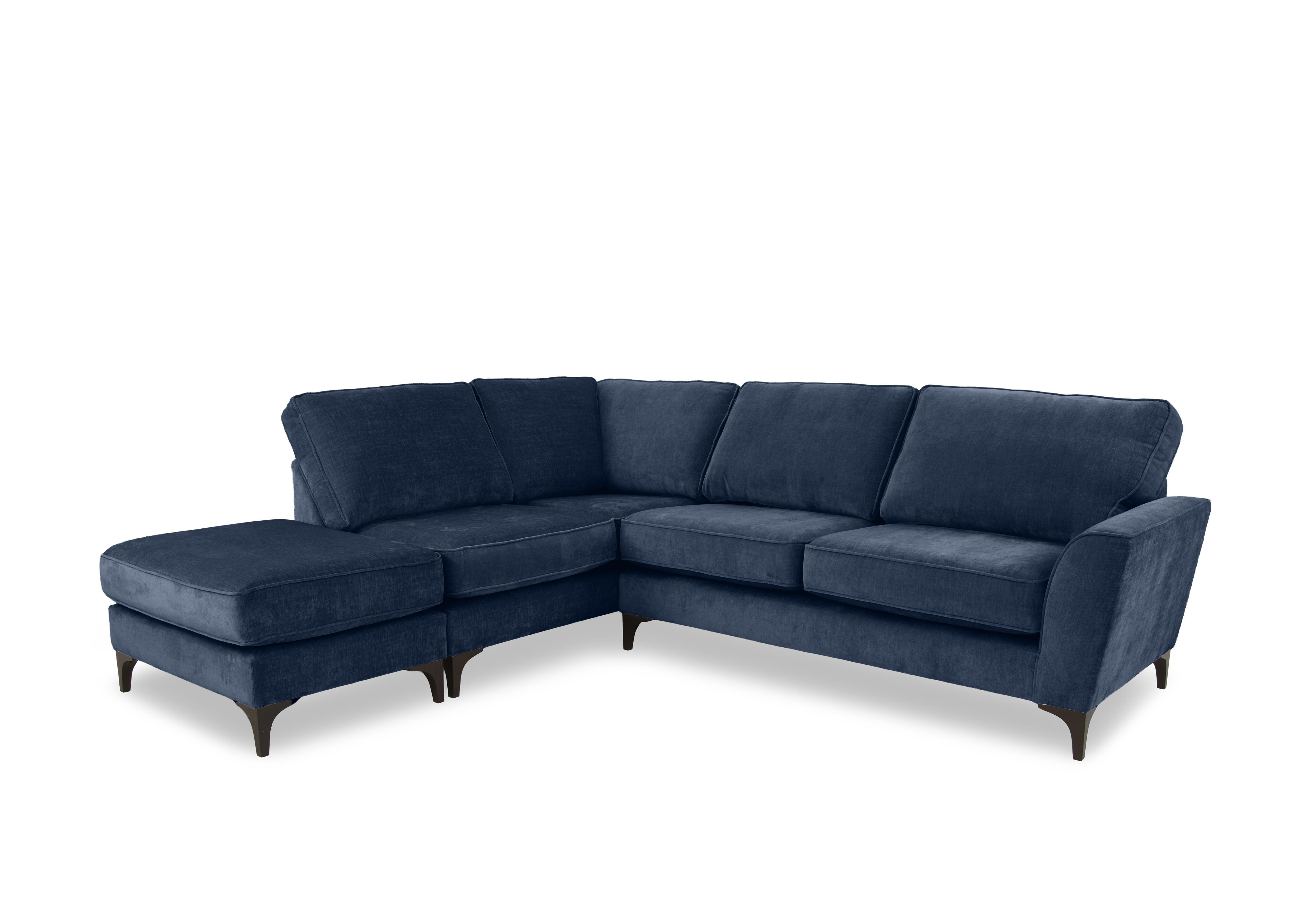 Primrose Classic Back Corner Sofa with Footstool in Dion Oxford Dk Ft on Furniture Village