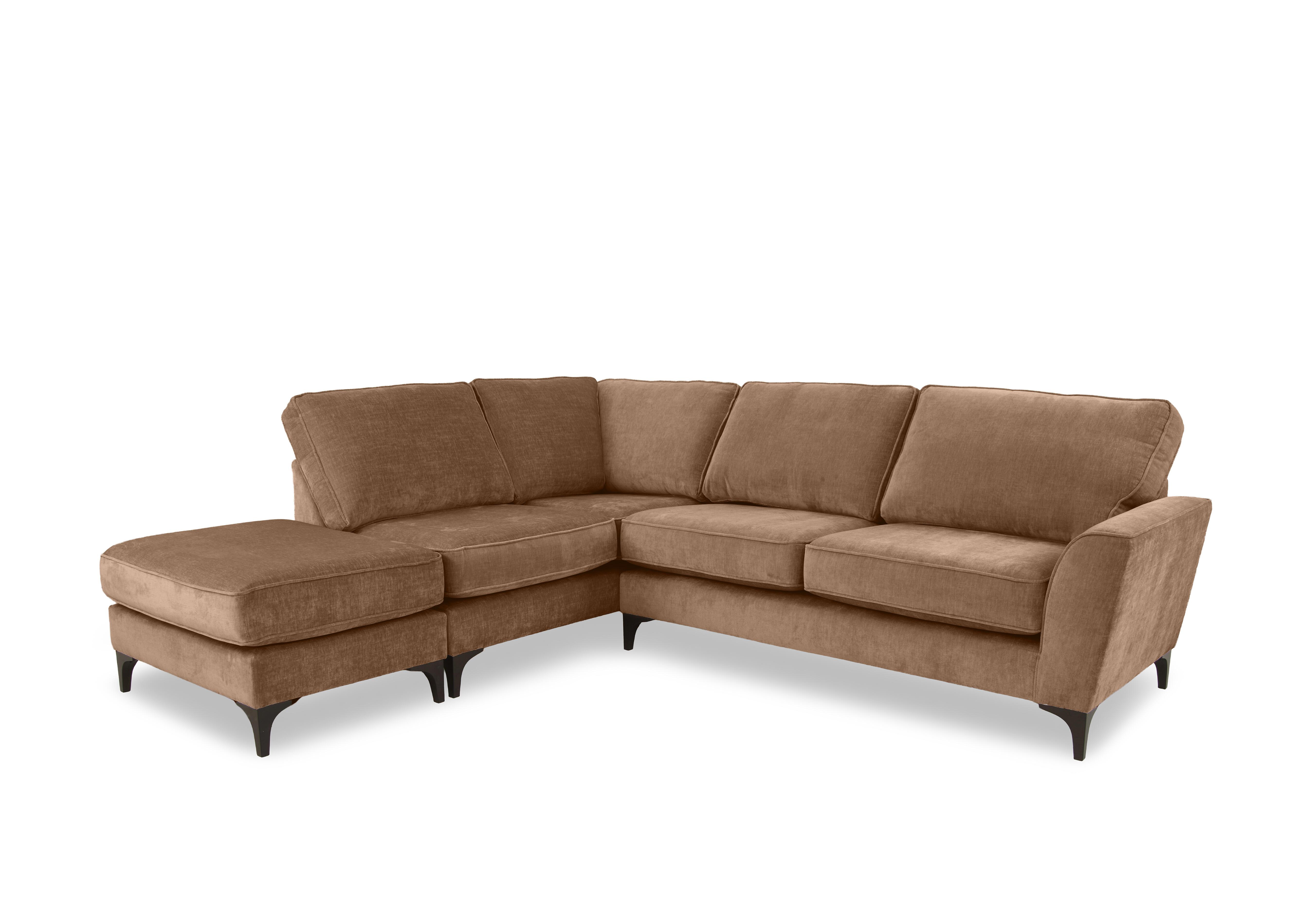 Primrose Classic Back Corner Sofa with Footstool in Dion Peachy Dk Ft on Furniture Village