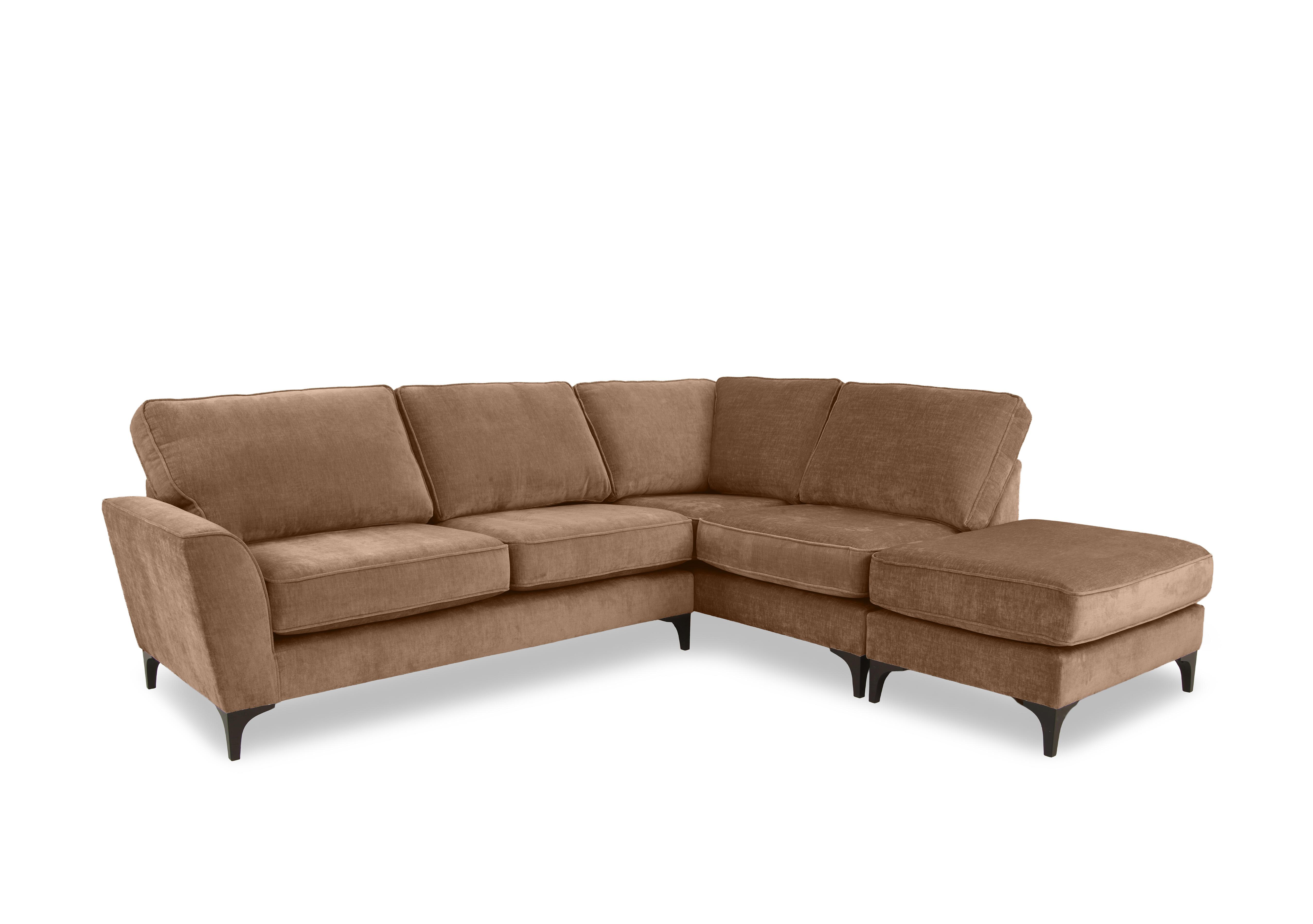 Primrose Classic Back Corner Sofa with Footstool in Dion Peachy Dk Ft on Furniture Village