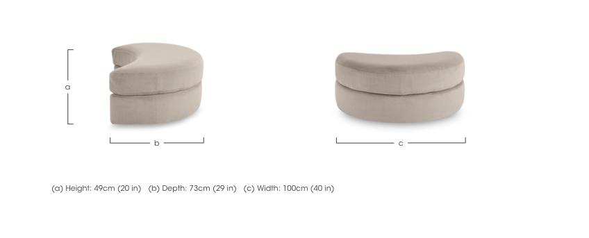 Primrose Half Moon Footstool in  on Furniture Village