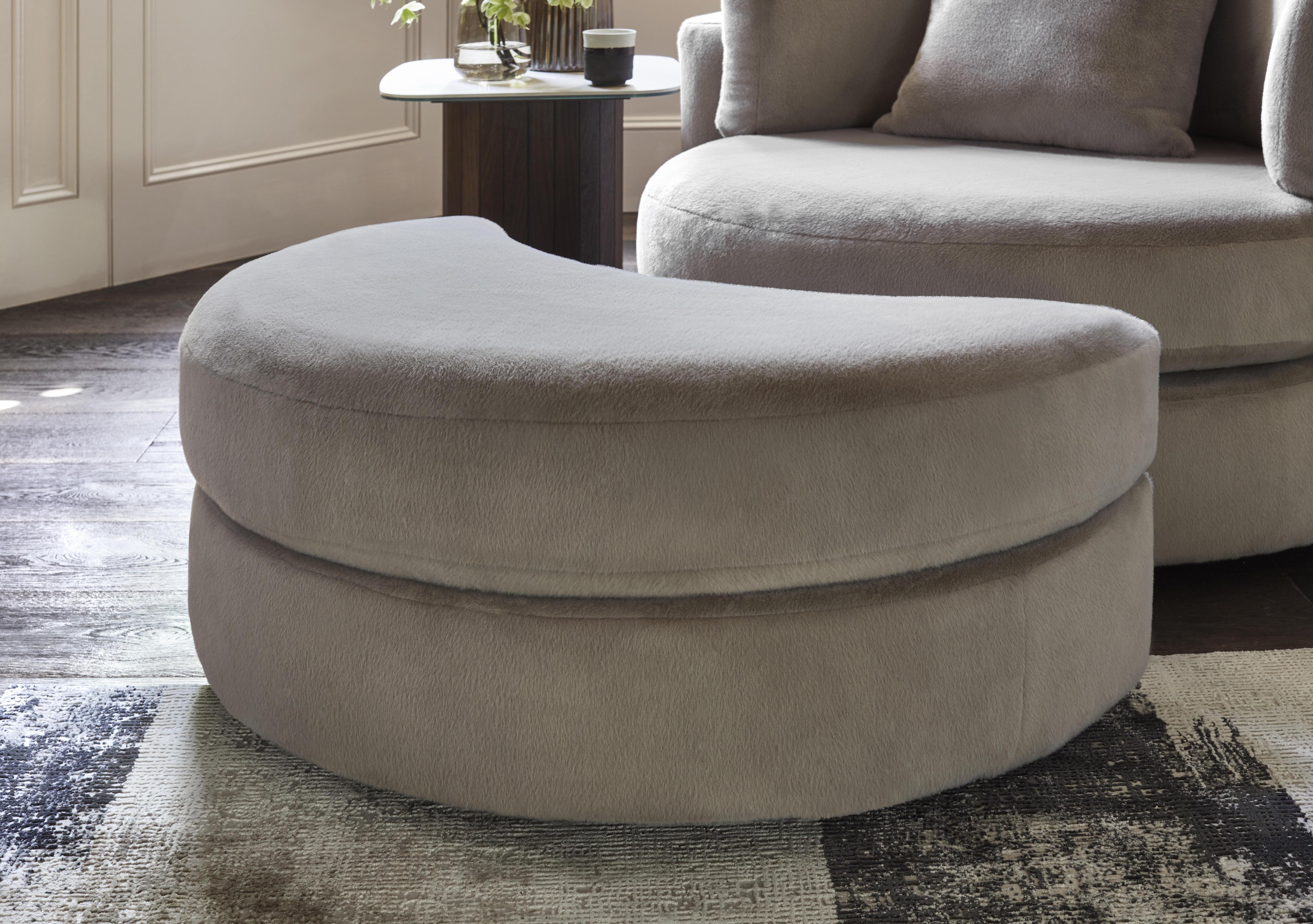 Primrose Half Moon Footstool in  on Furniture Village