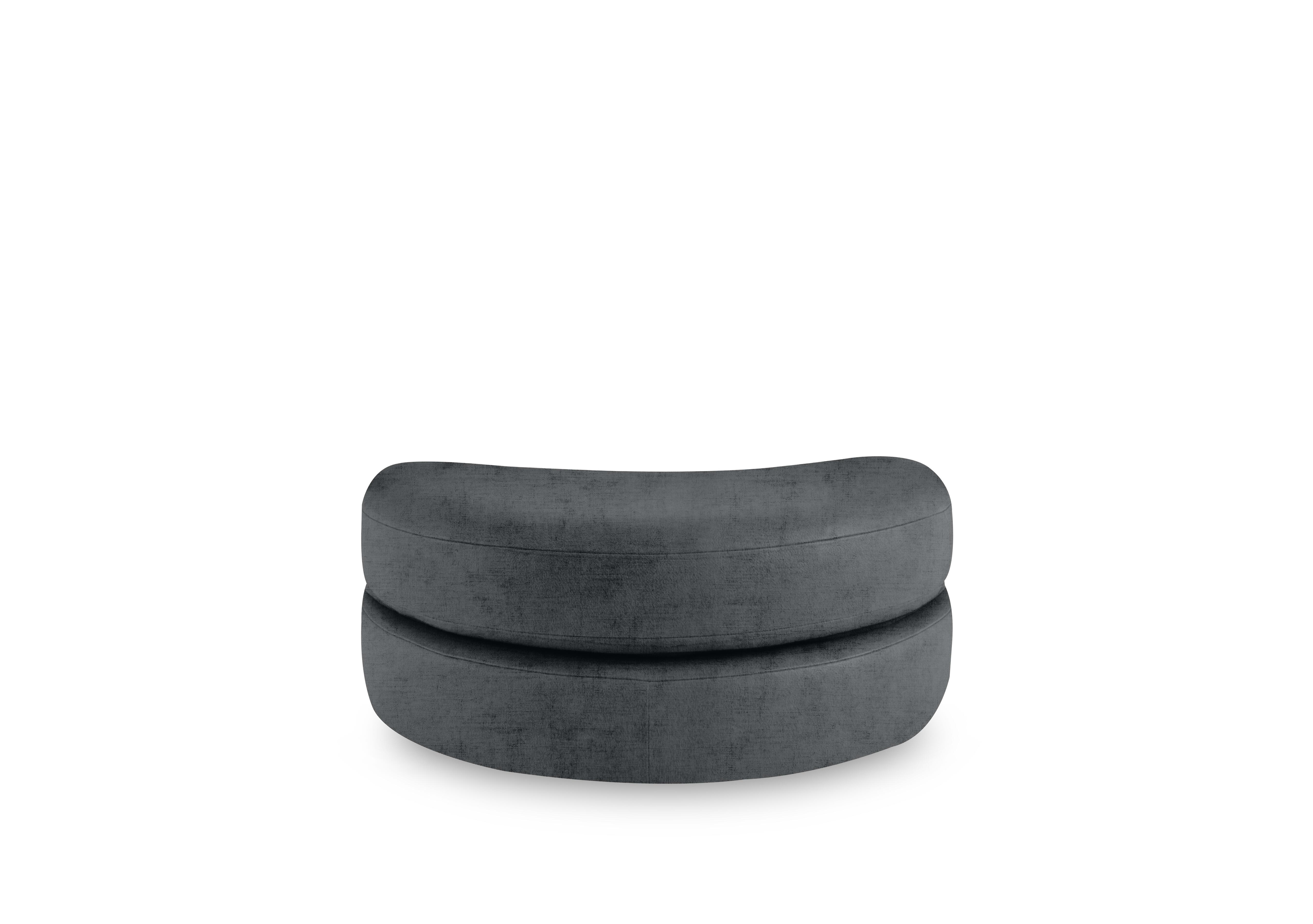 Primrose Half Moon Footstool in Dion Battleship on Furniture Village