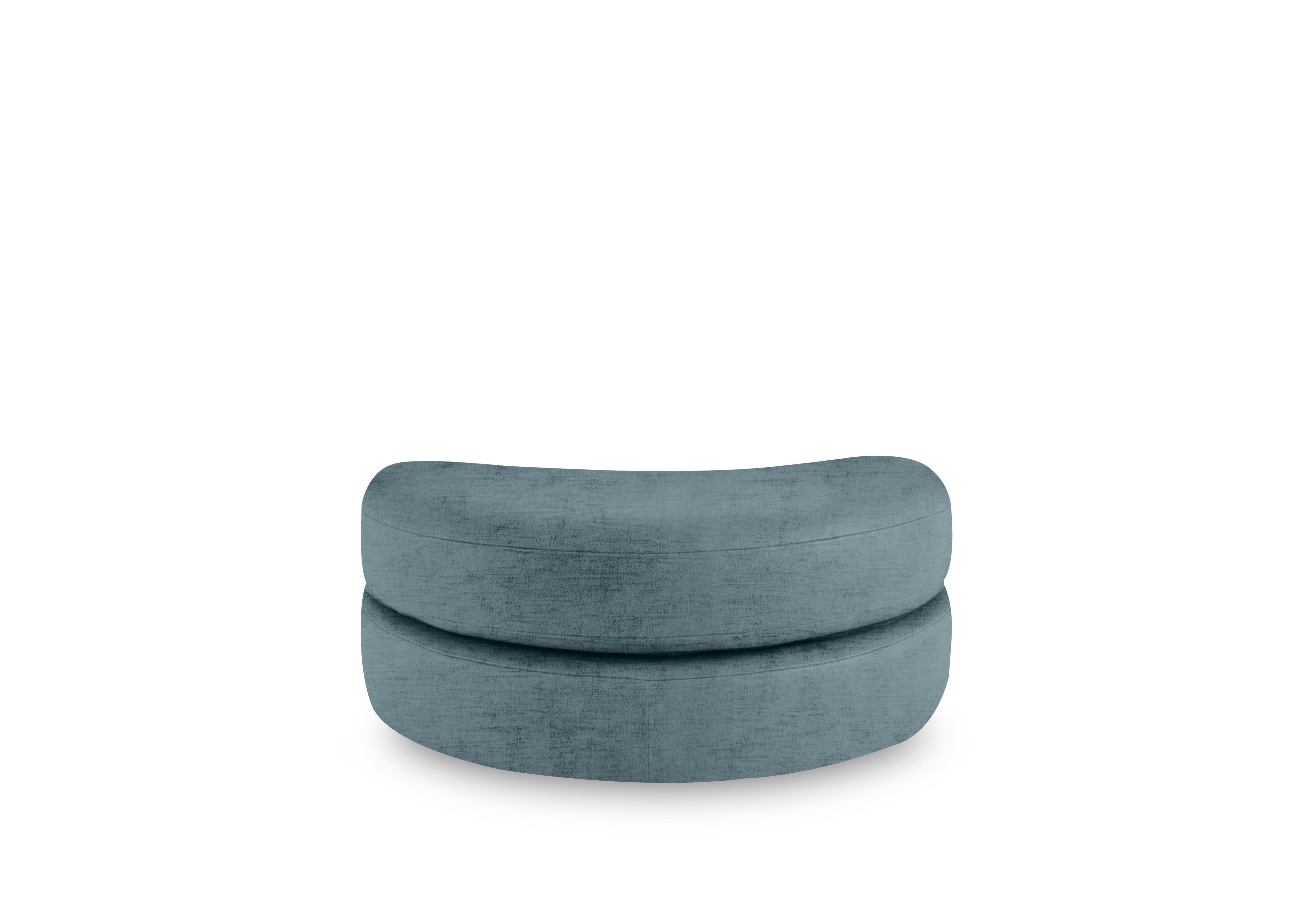Primrose Half Moon Footstool in Dion Capri on Furniture Village