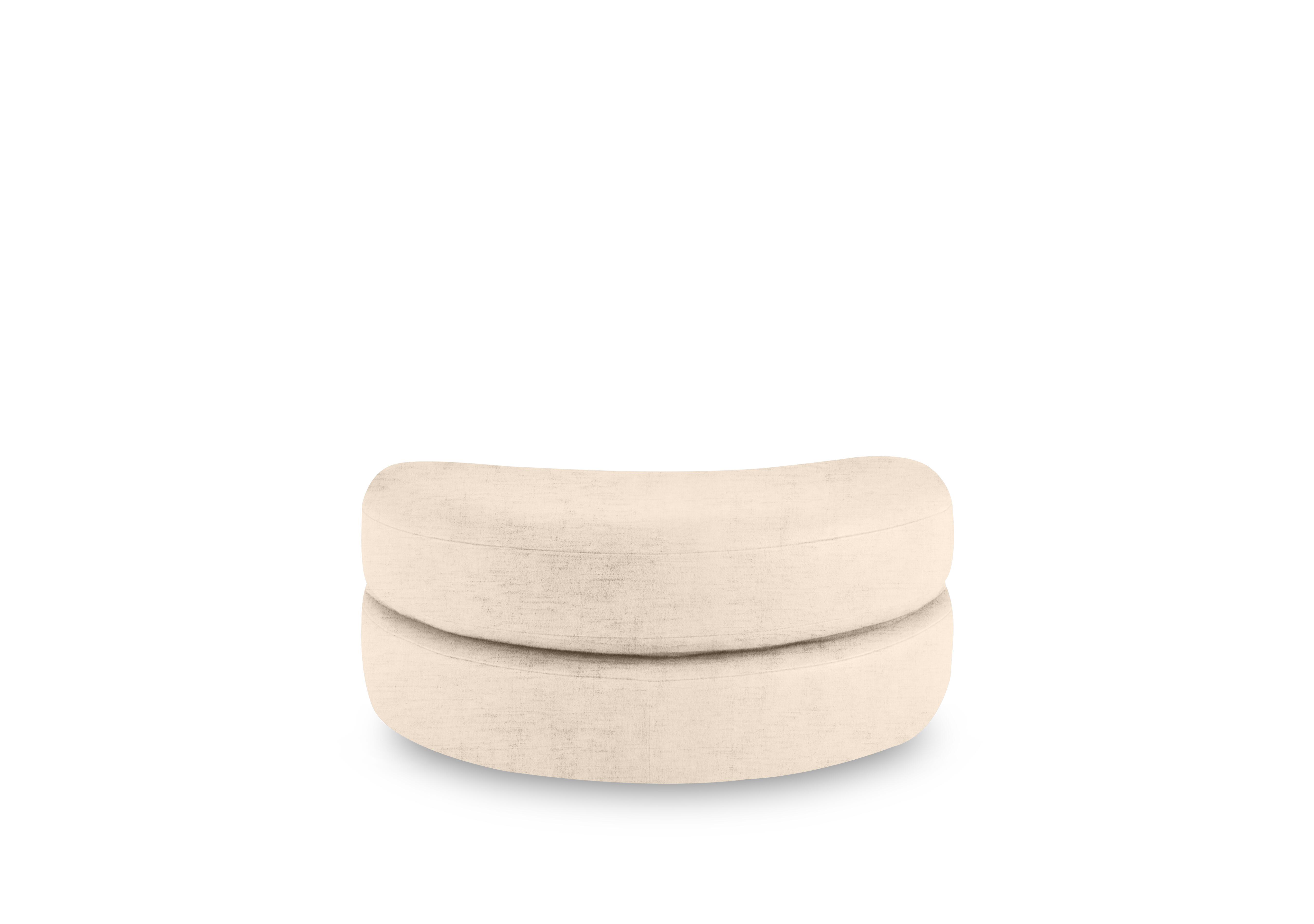 Primrose Half Moon Footstool in Dion Oaty on Furniture Village