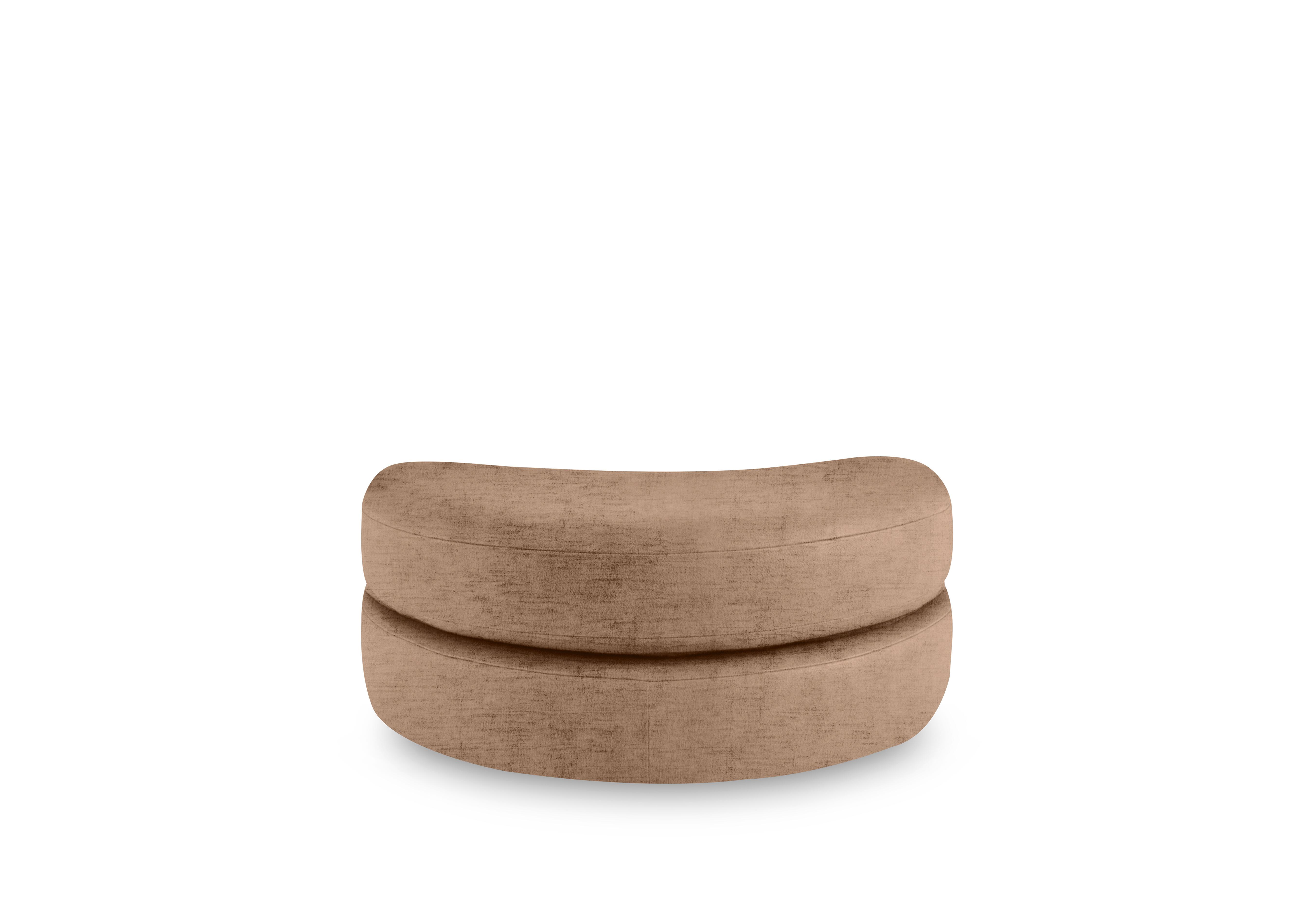 Primrose Half Moon Footstool in Dion Peachy on Furniture Village