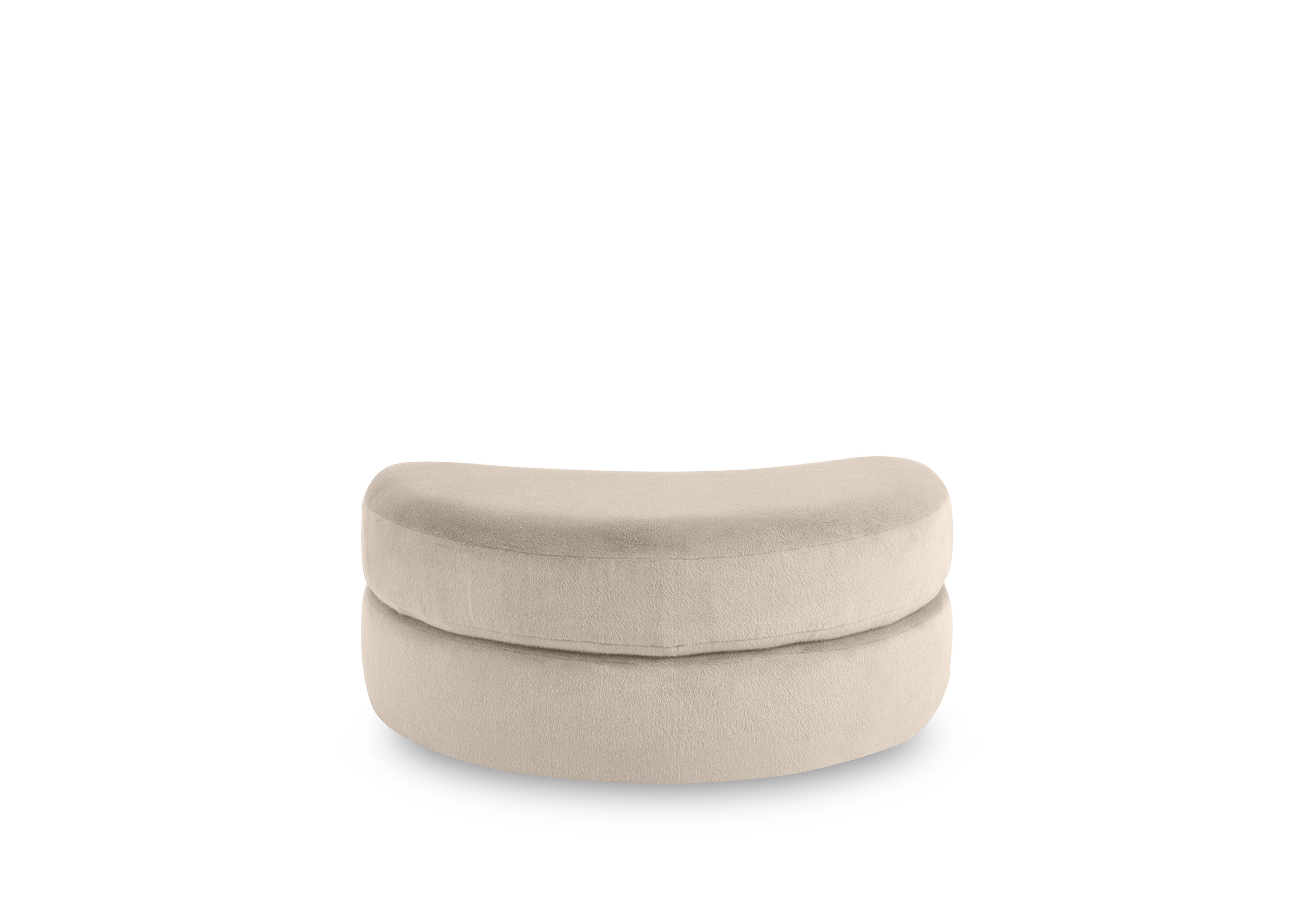 Primrose Half Moon Footstool in Lynx Champagne on Furniture Village