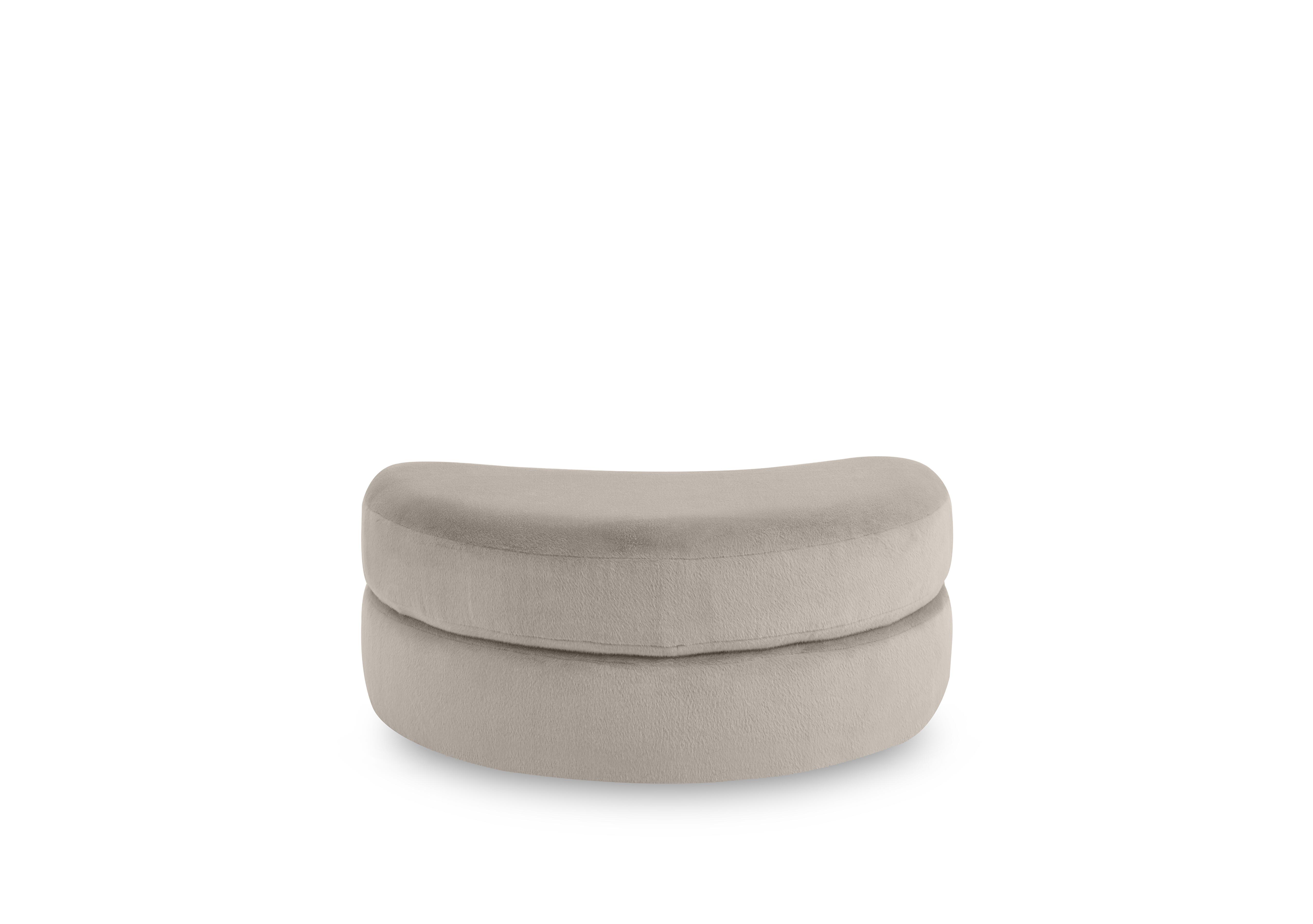 Primrose Half Moon Footstool in Lynx Shadow on Furniture Village