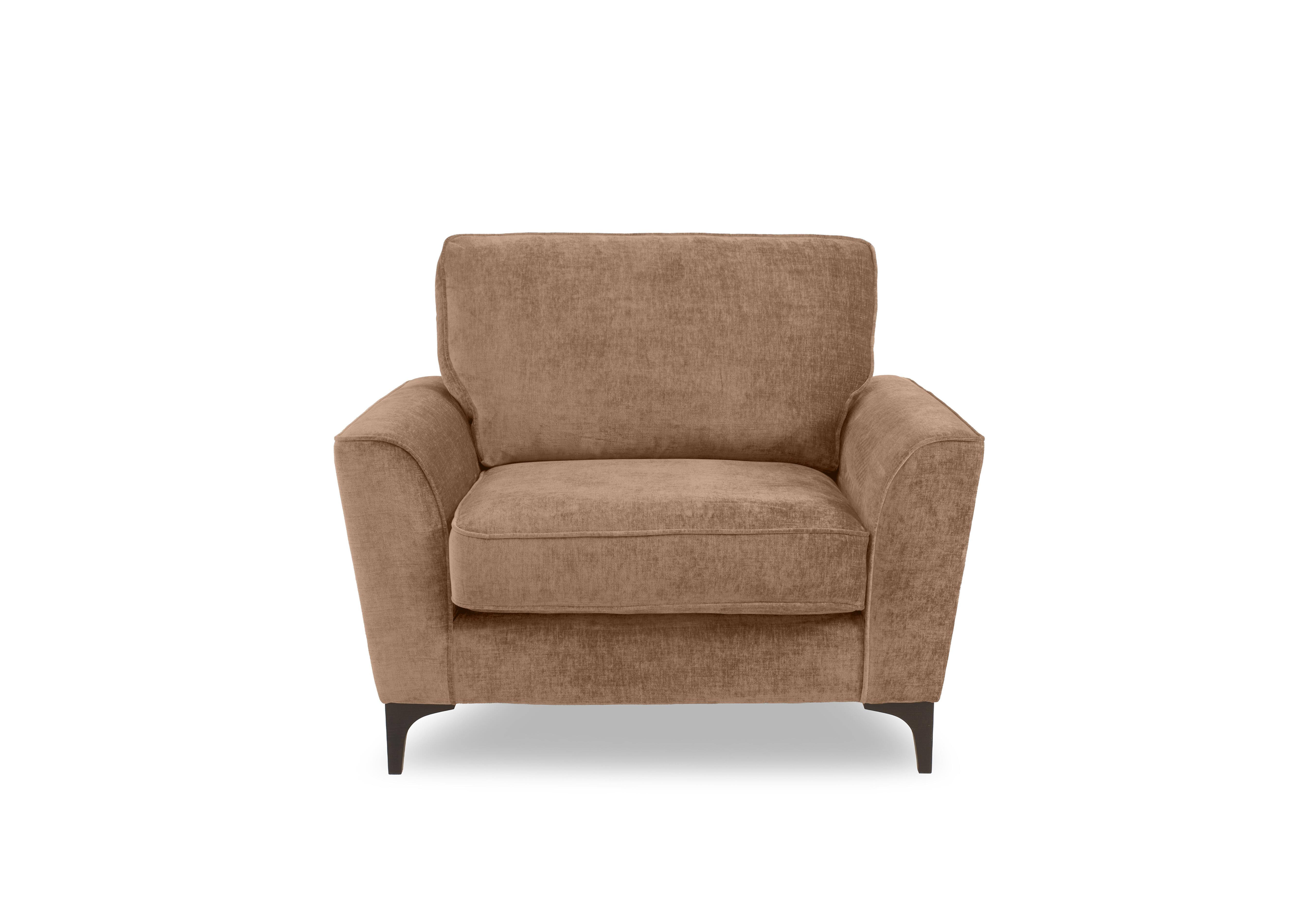 Primrose Snuggler Chair in Dion Peachy Dk Ft on Furniture Village