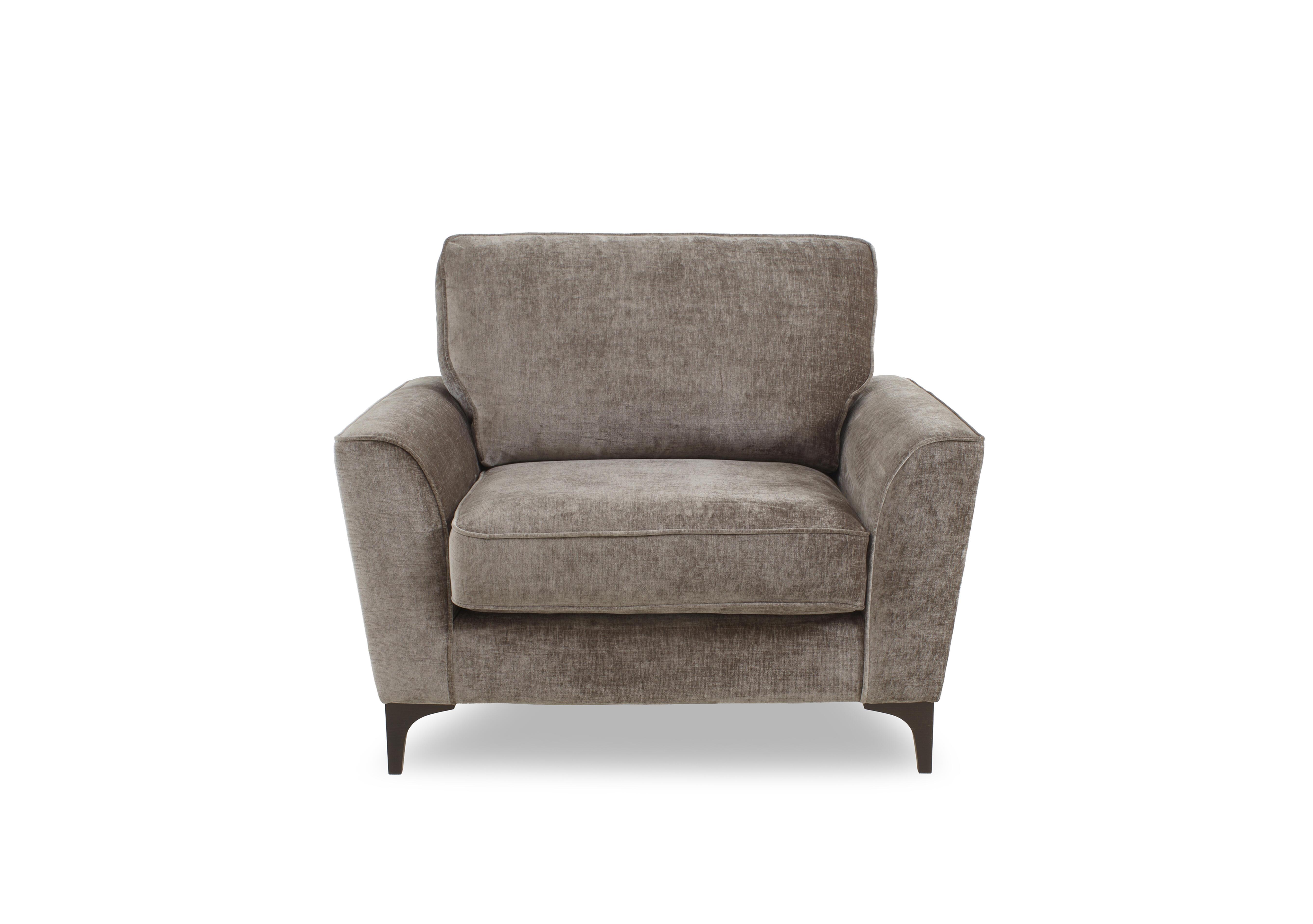 Primrose Snuggler Chair in Dion Shadow Dk Ft on Furniture Village