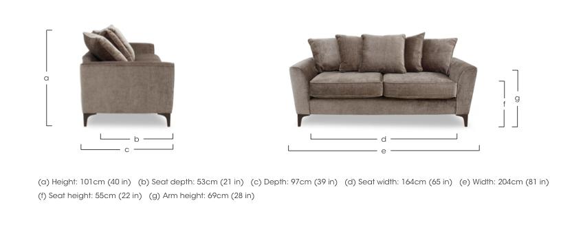 Primrose 3 Seater Scatter Back Sofa in  on Furniture Village
