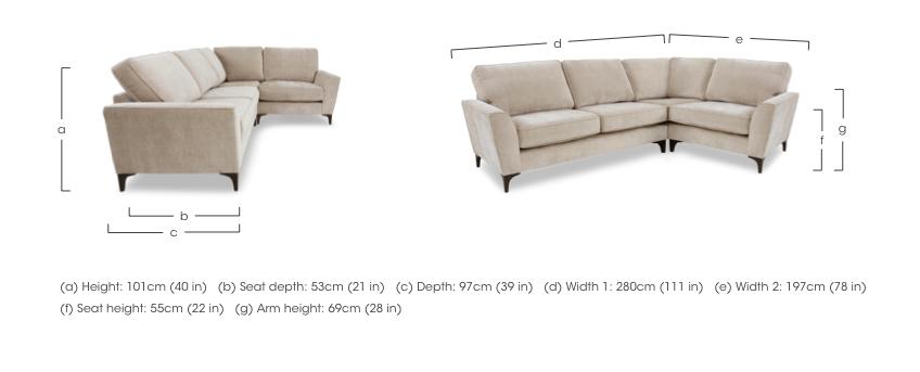 Primrose Small Classic Back Corner Sofa in  on Furniture Village