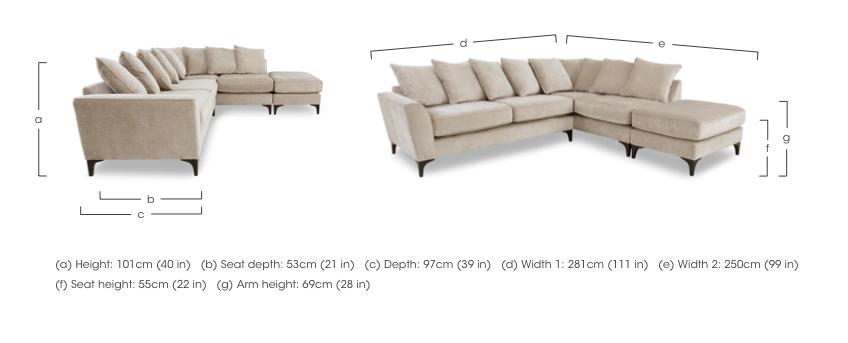Primrose Scatter Back Corner Sofa with Footstool in  on Furniture Village