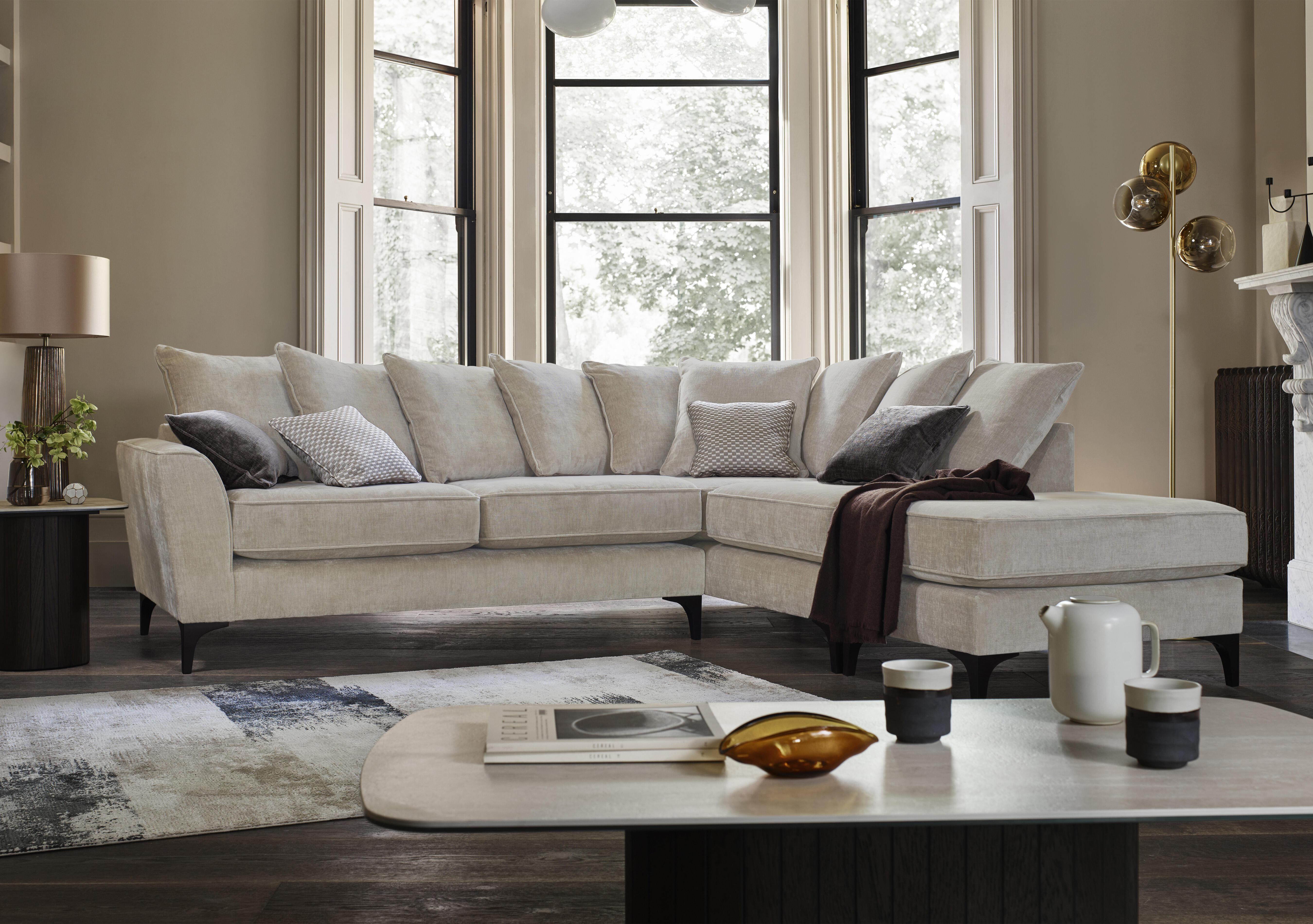 Primrose Scatter Back Corner Sofa with Footstool in  on Furniture Village