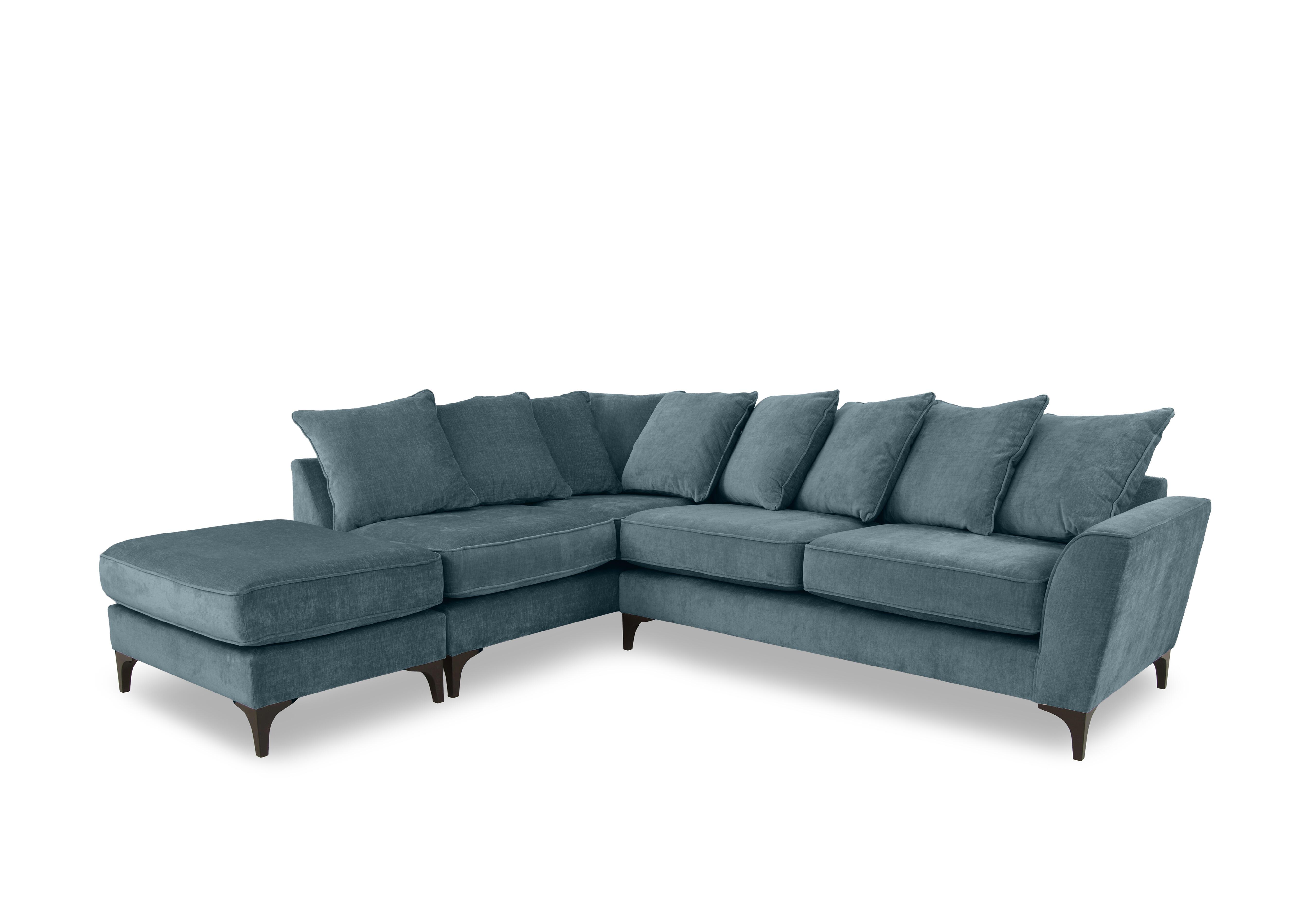 Primrose Scatter Back Corner Sofa with Footstool in Dion Capri Dk Ft on Furniture Village
