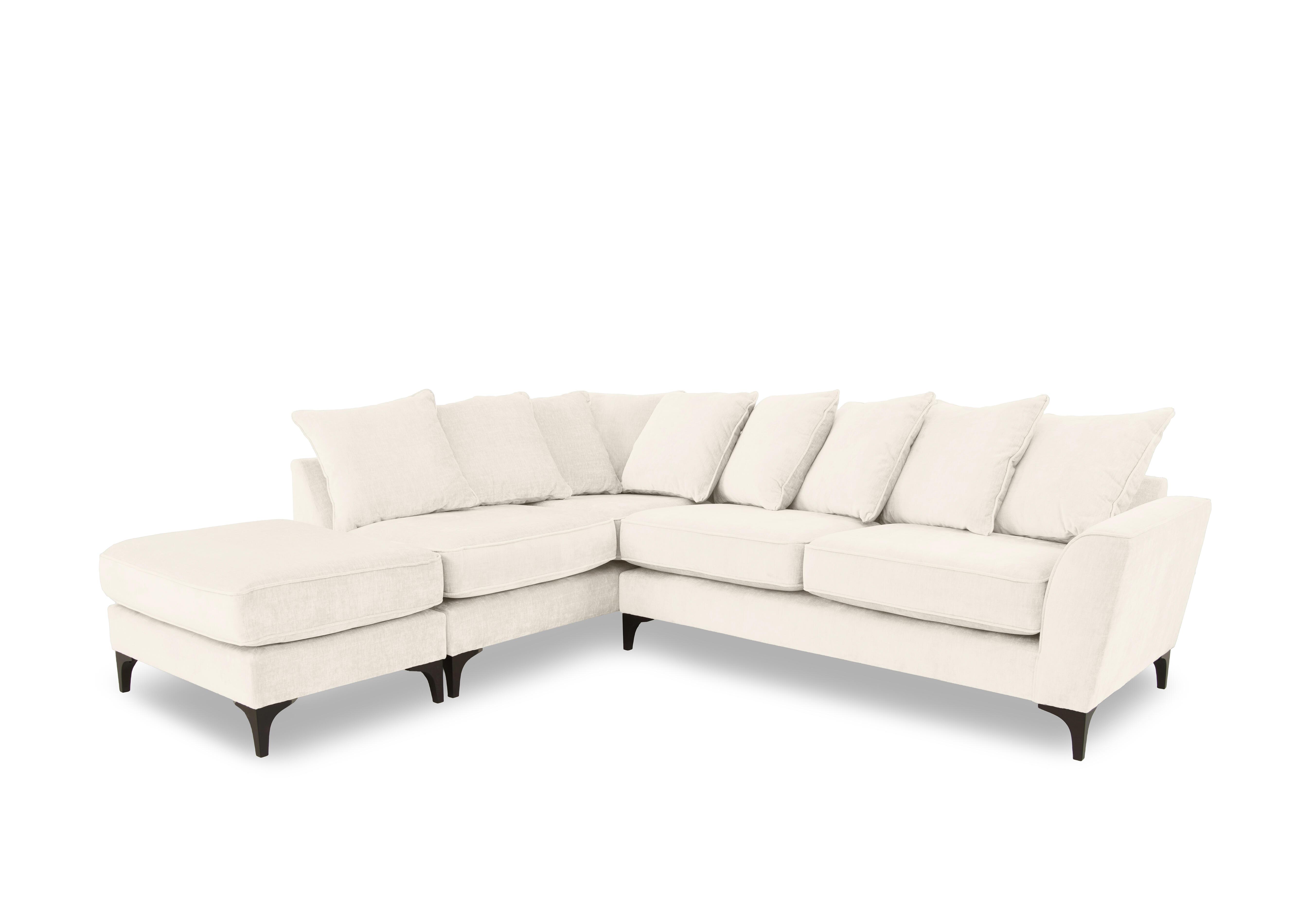 Primrose Scatter Back Corner Sofa with Footstool in Dion Coconut Dk Ft on Furniture Village