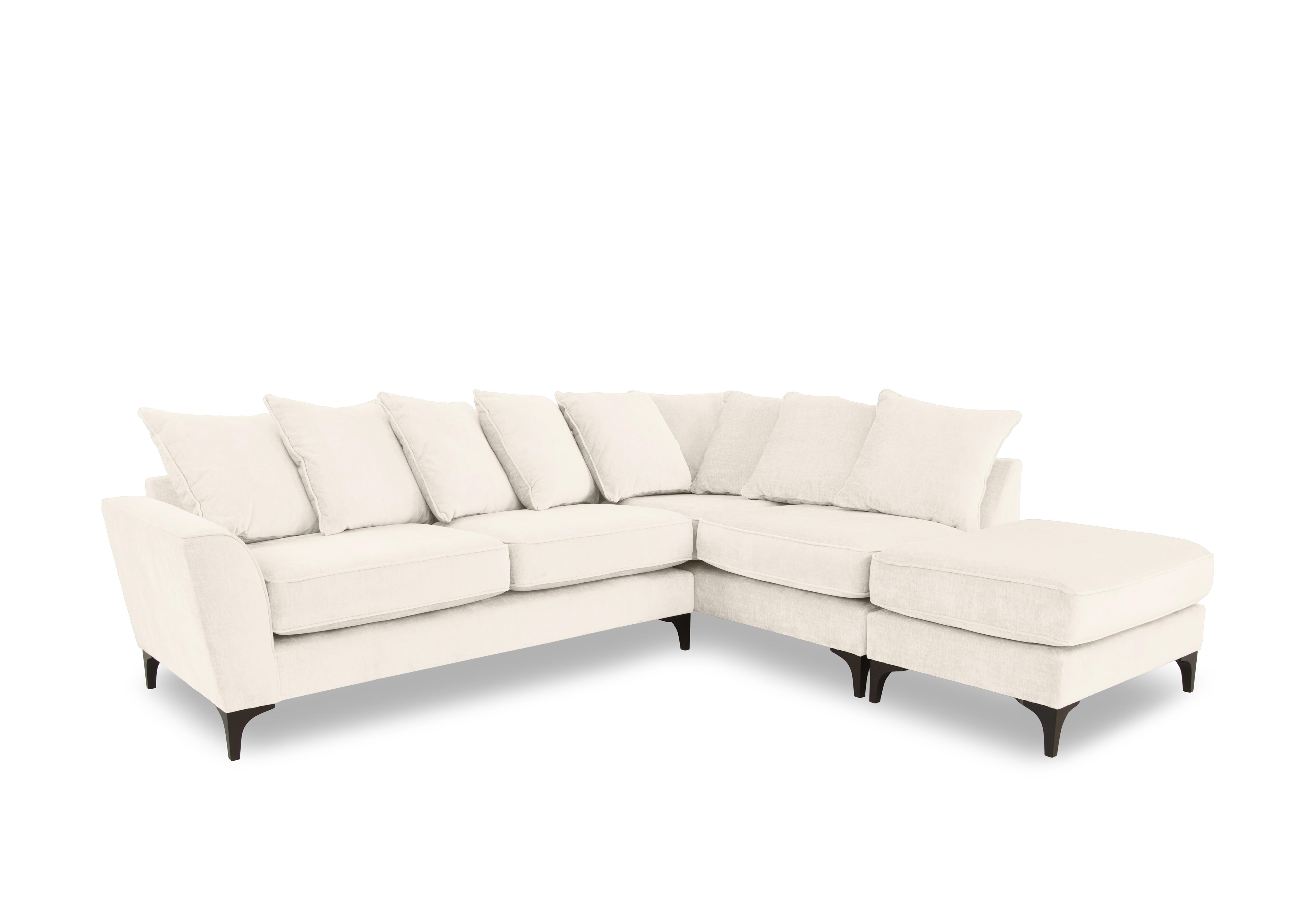 Primrose Scatter Back Corner Sofa with Footstool in Dion Coconut Dk Ft on Furniture Village