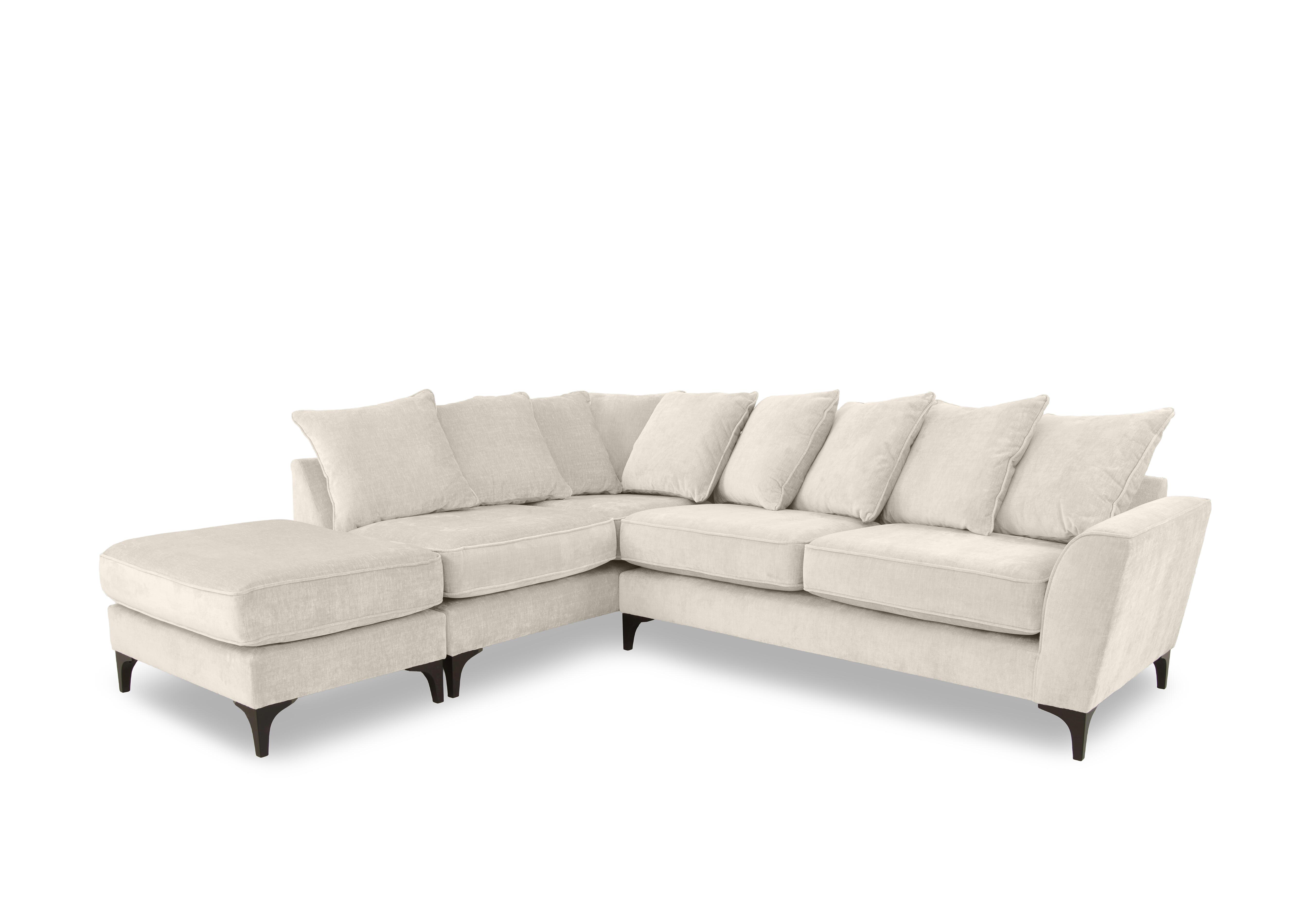 Primrose Scatter Back Corner Sofa with Footstool in Dion Ghost Dk Ft on Furniture Village