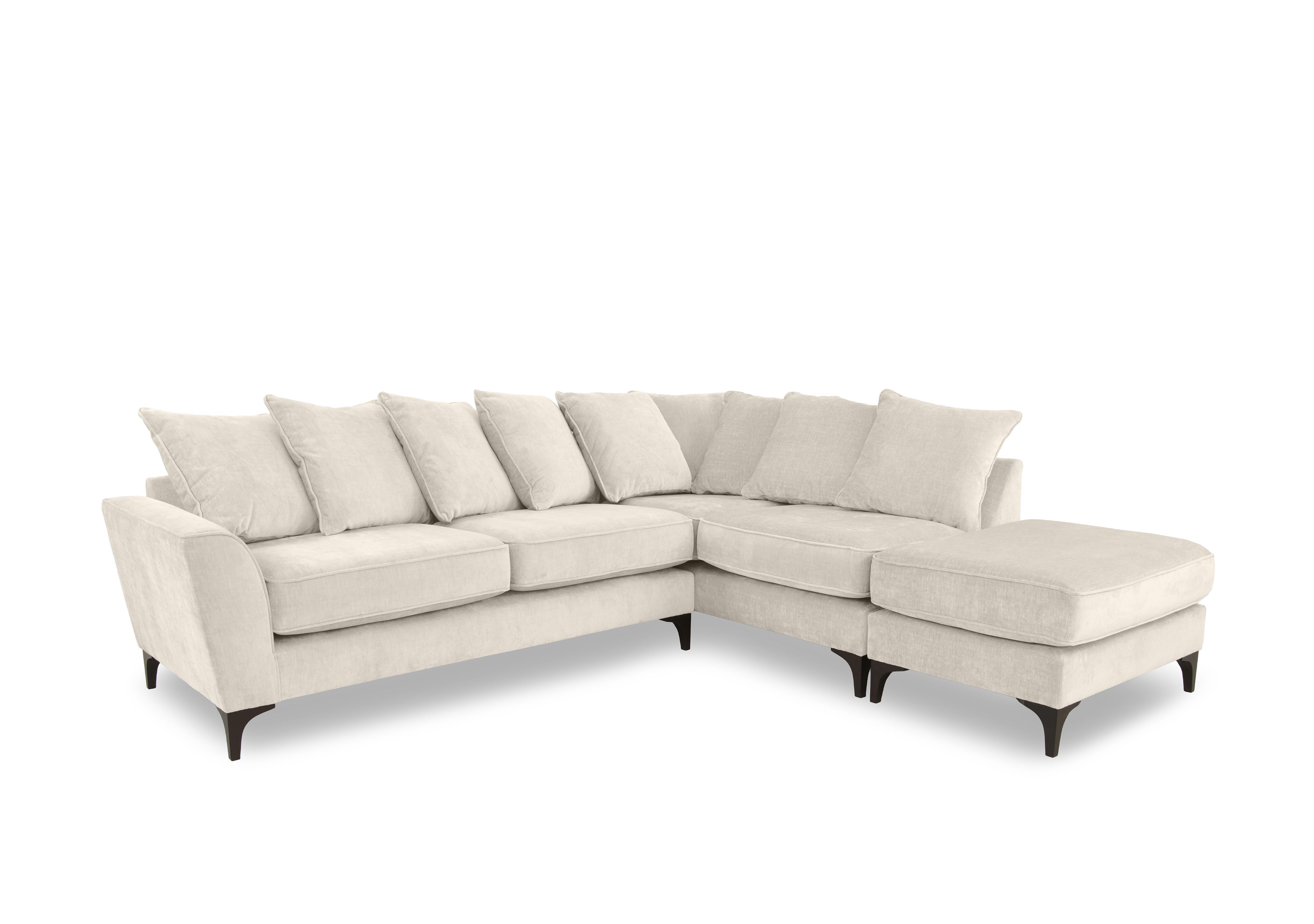 Primrose Scatter Back Corner Sofa with Footstool in Dion Ghost Dk Ft on Furniture Village