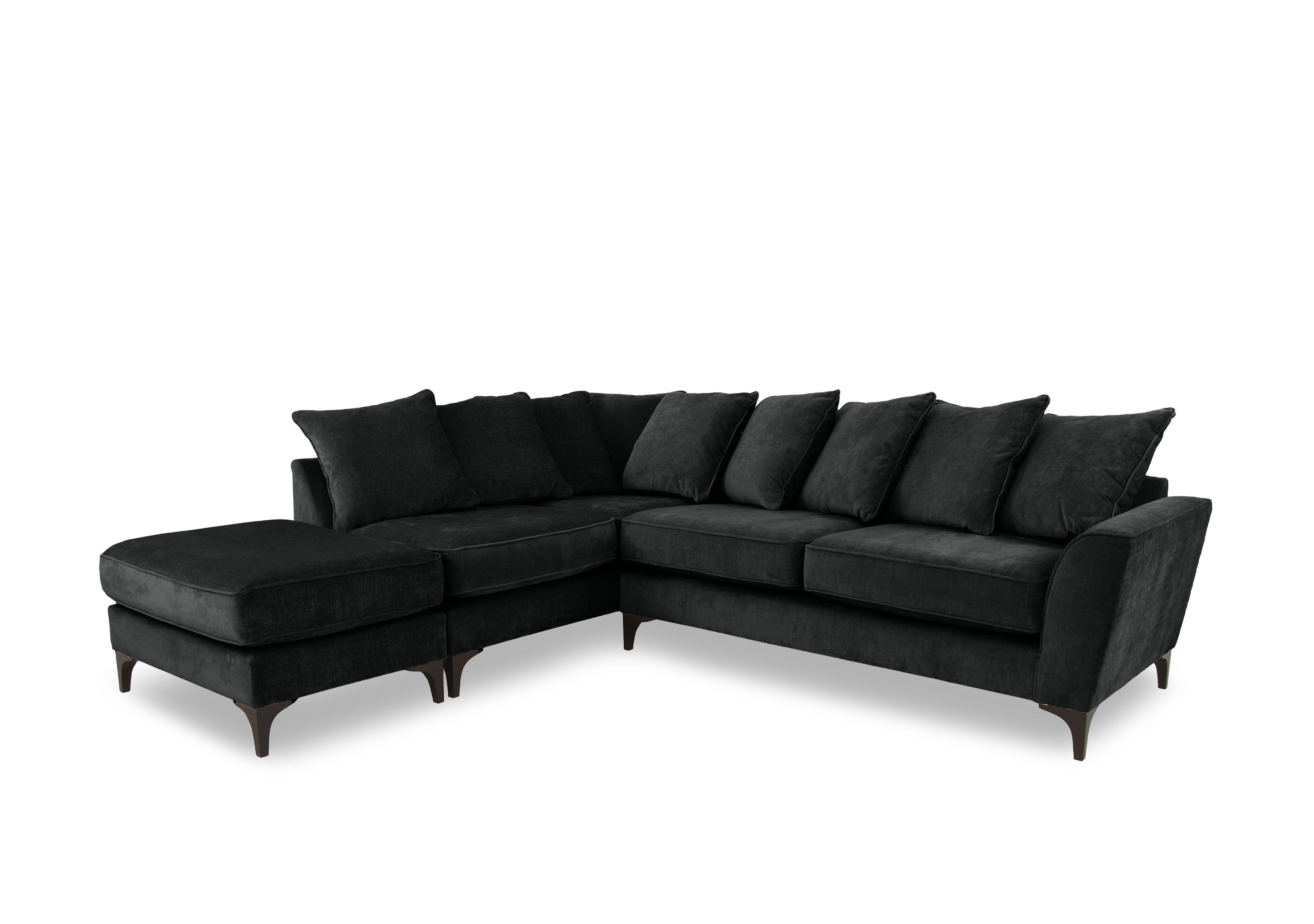 Primrose Scatter Back Corner Sofa with Footstool in Dion Monument Dk Ft on Furniture Village