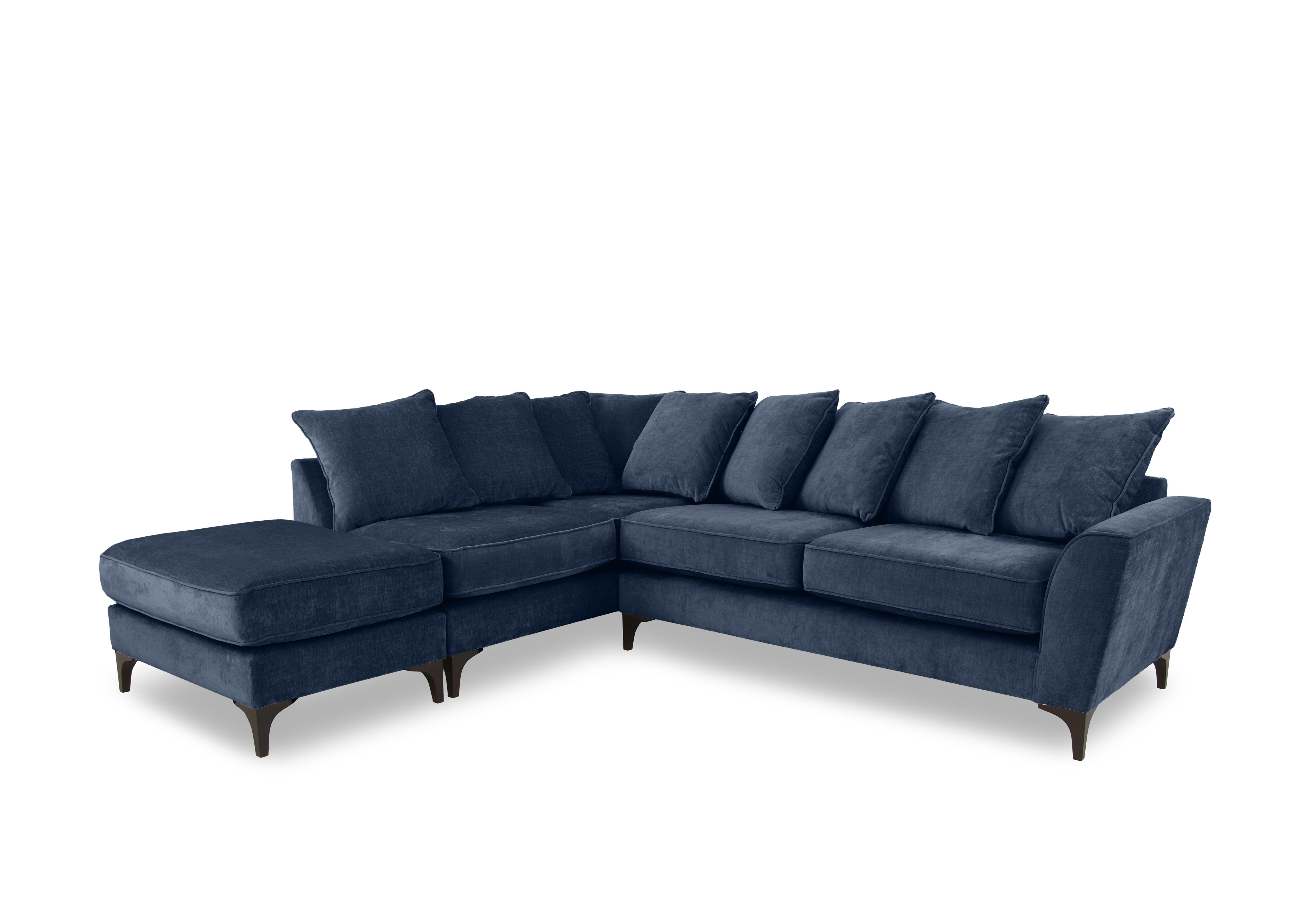Primrose Scatter Back Corner Sofa with Footstool in Dion Oxford Dk Ft on Furniture Village