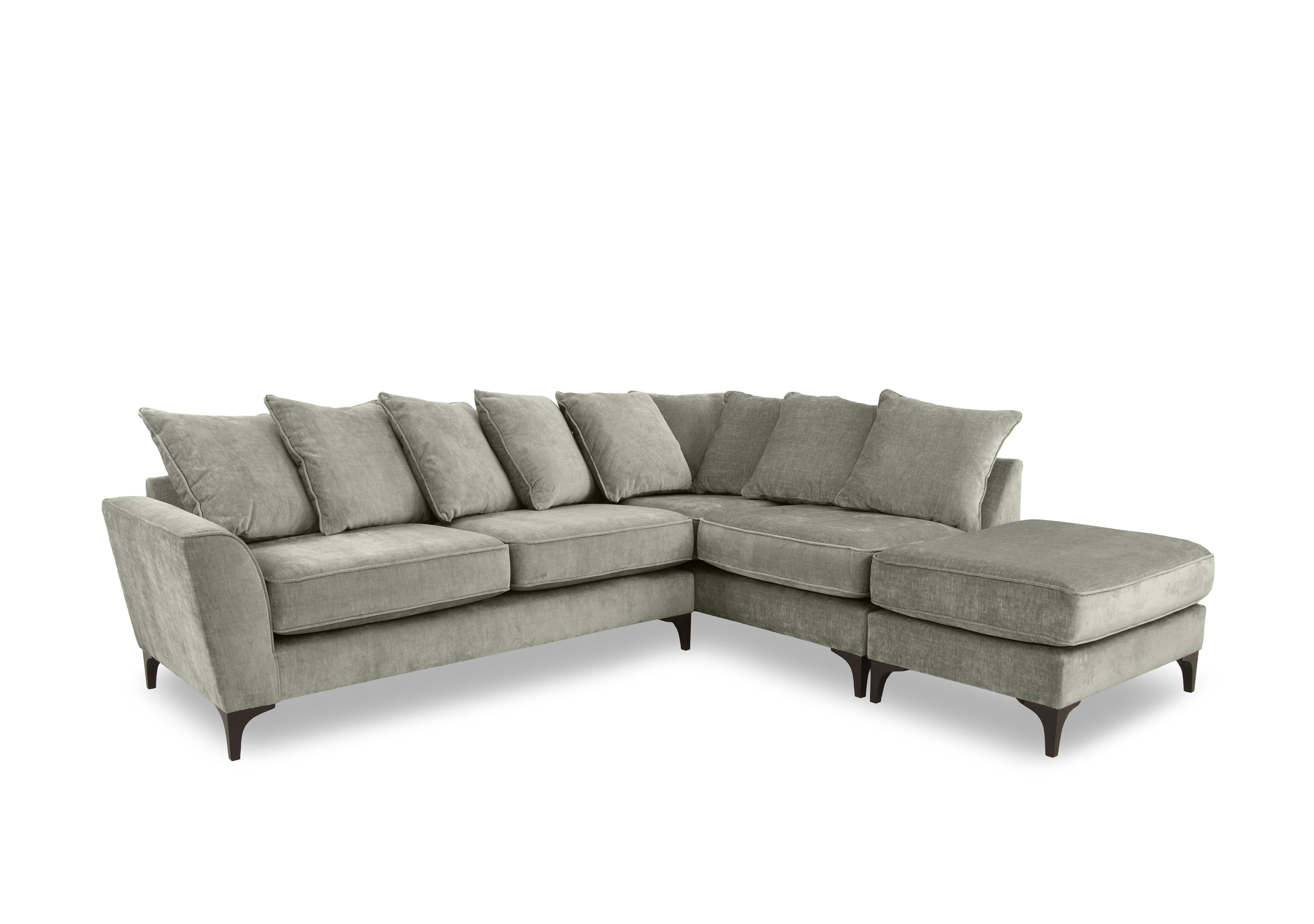 Primrose Scatter Back Corner Sofa with Footstool in Dion Sage Dk Ft on Furniture Village