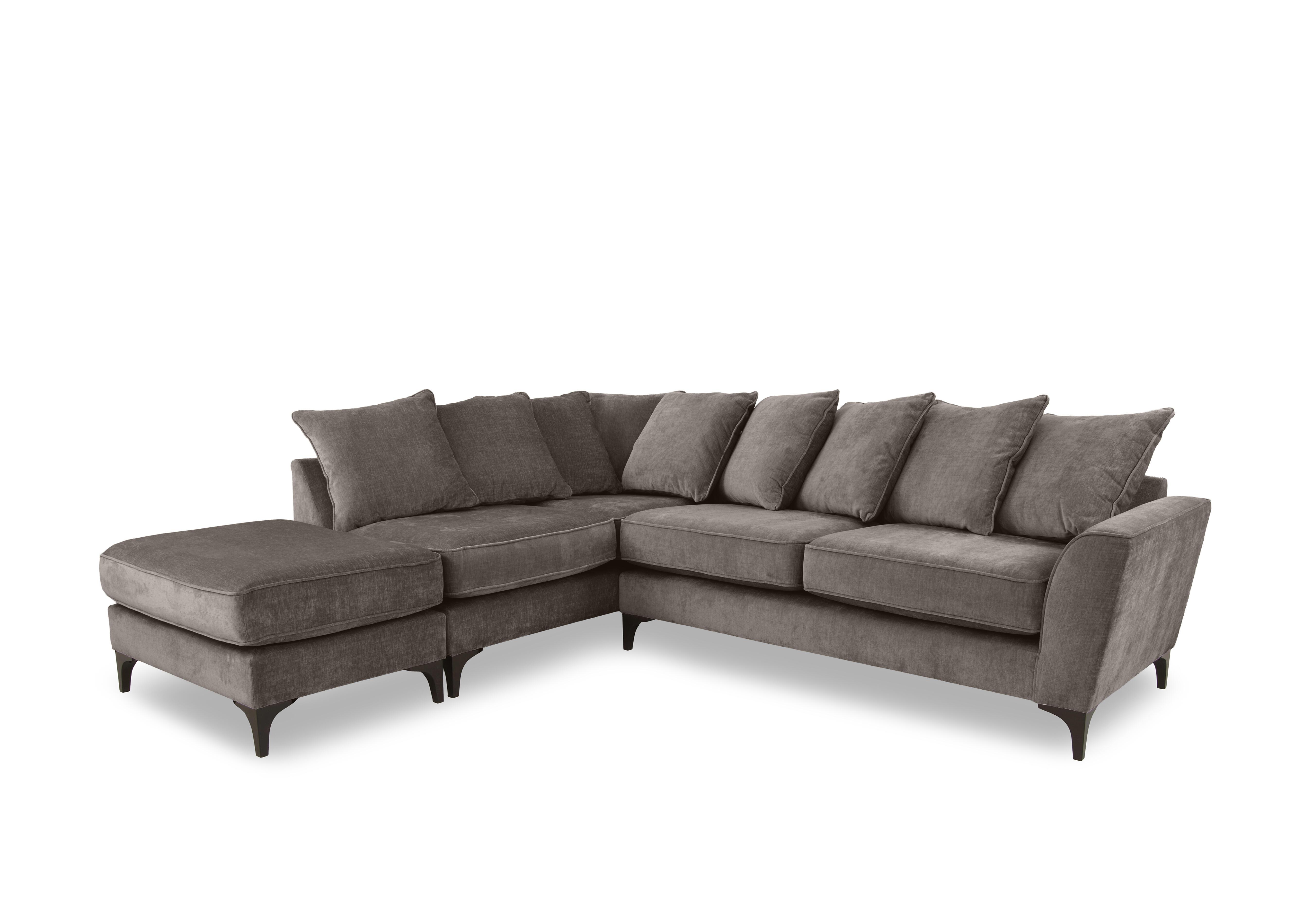 Primrose Scatter Back Corner Sofa with Footstool in Dion Shadow Dk Ft on Furniture Village
