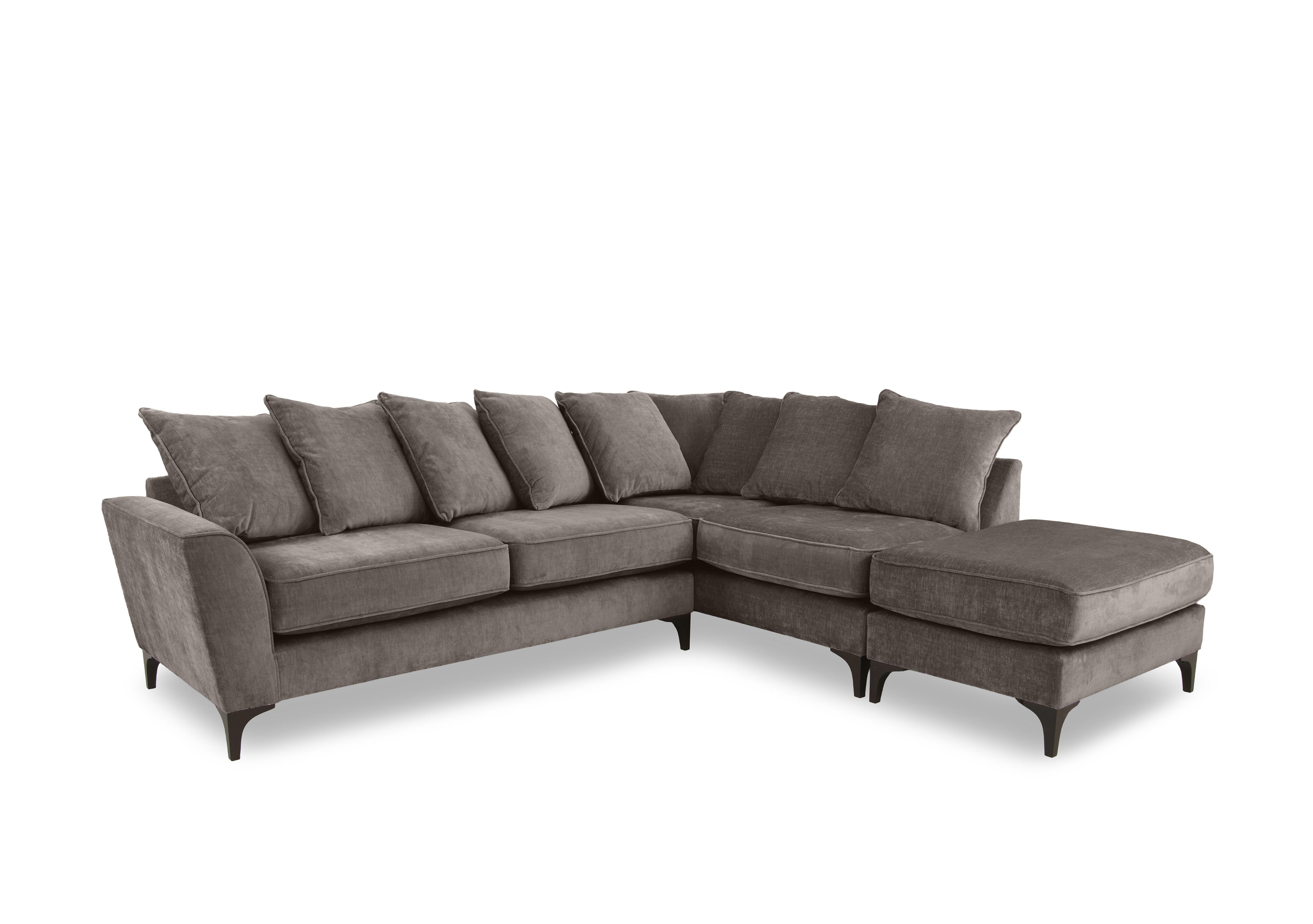 Primrose Scatter Back Corner Sofa with Footstool in Dion Shadow Dk Ft on Furniture Village