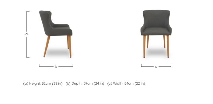 Riga Pair of Upholstered Dining Chairs in  on Furniture Village