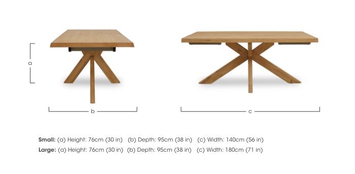 Riga Dining Table with Wooden Star Base in  on Furniture Village