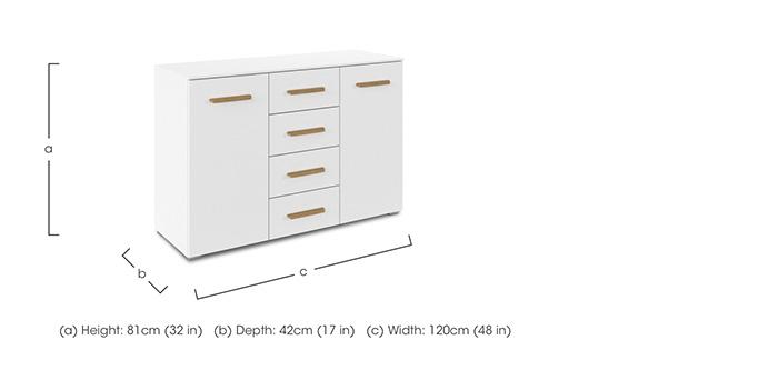 Flavia 2 Door 4 Drawer Decor Chest in  on Furniture Village